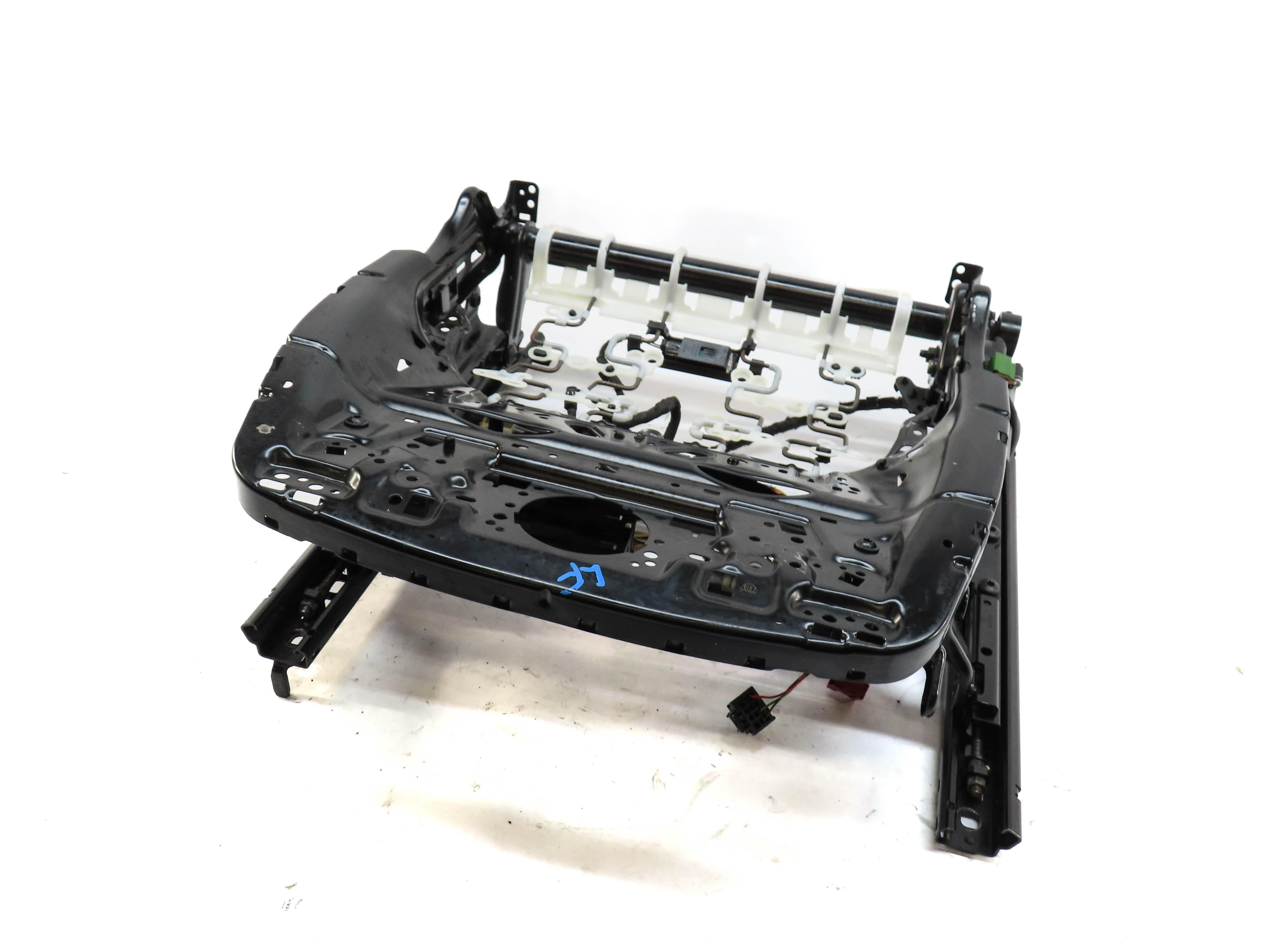 17-22 AUDI Q7 4M FRONT LEFT DRIVER SEAT TRACK & MOTORS (w/ HEAT MEMORY w/o VENT) — exact item pictured