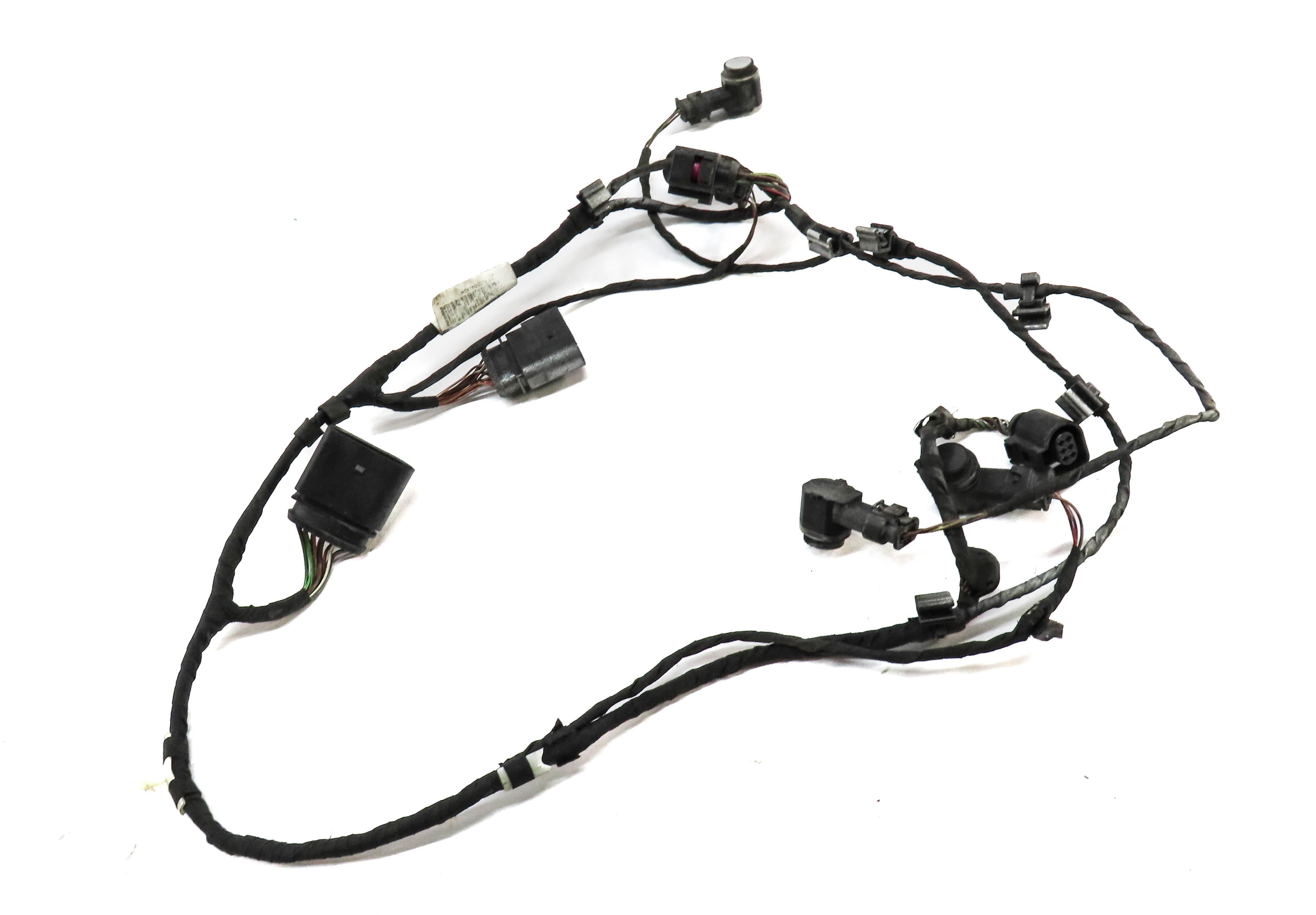 2015 AUDI Q7 (4L) REAR PDC PARK DISTANCE SENSOR SET w/ HARNESS (ICE SILVER) — exact item pictured