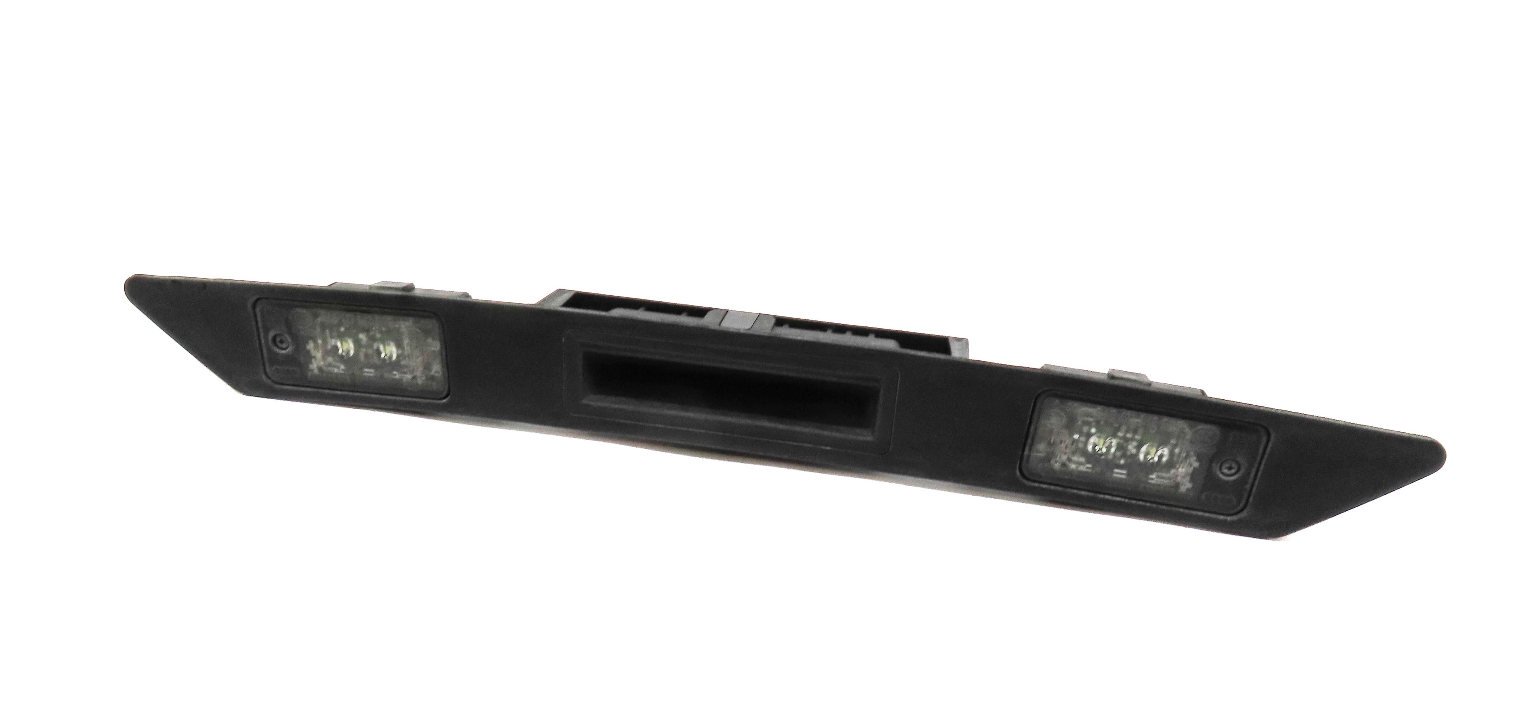 2015 AUDI Q7 (4L) REAR TRUNK RELEASE HANDLE LICENSE PLATE LIGHT PANEL — exact item pictured
