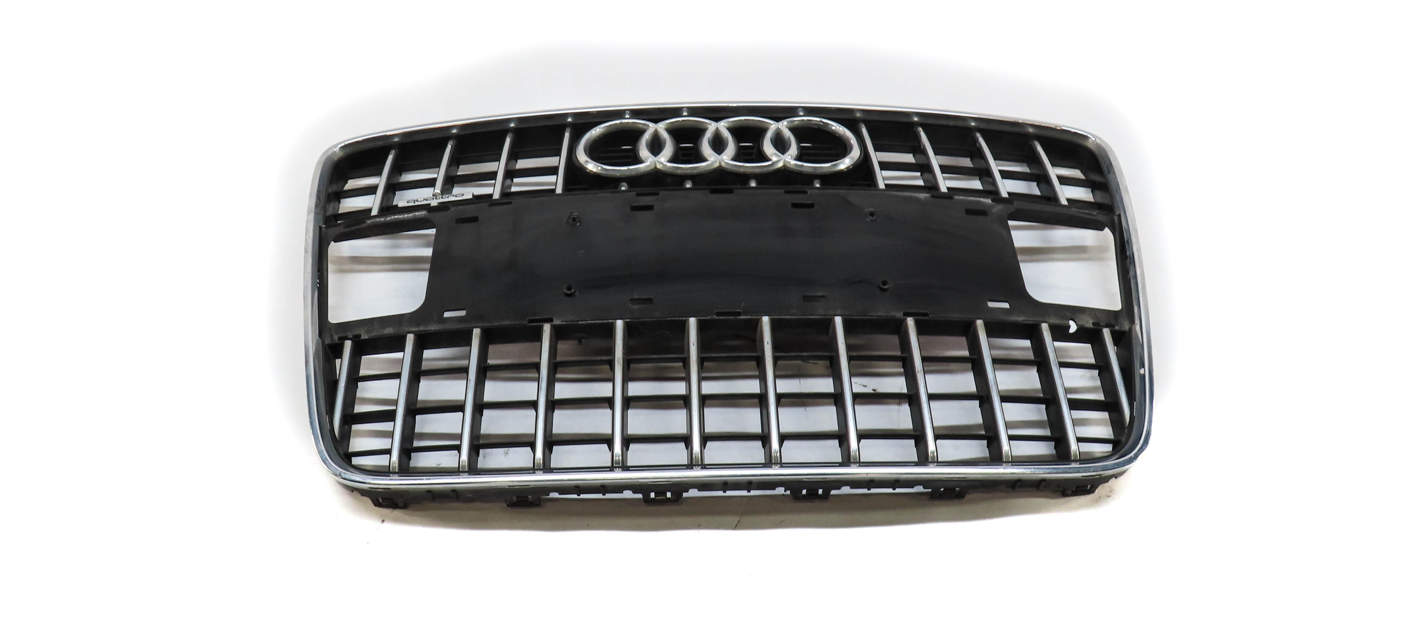 2010-2015 AUDI Q7 (4L) FRONT MAIN CENTER HOOD GRILLE AIR VENT TRIM (BLACK) — exact item pictured