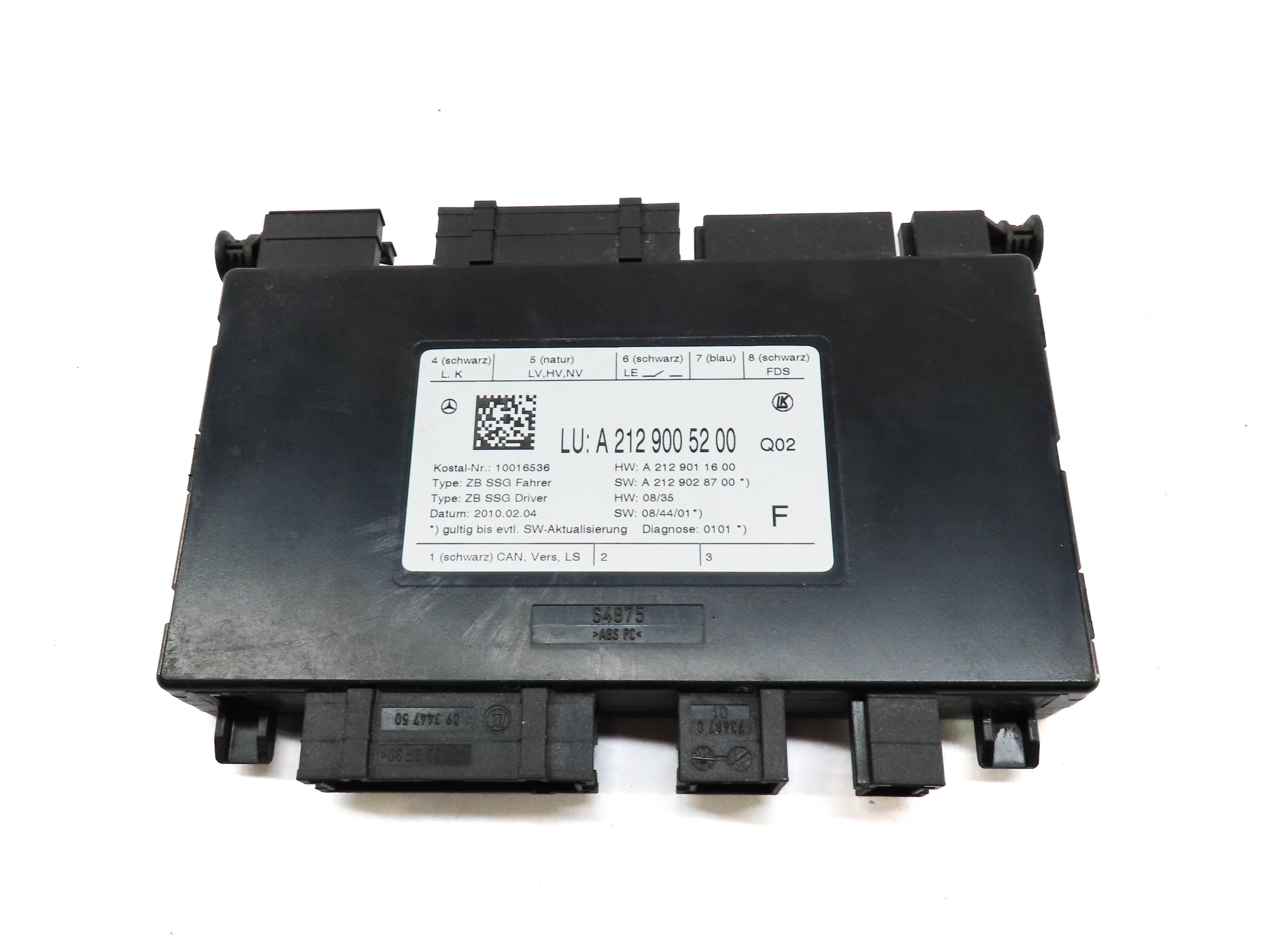 2010 MERCEDES E350 (W207) FRONT LEFT DRIVER SEAT CONTROL MODULE — exact item pictured
