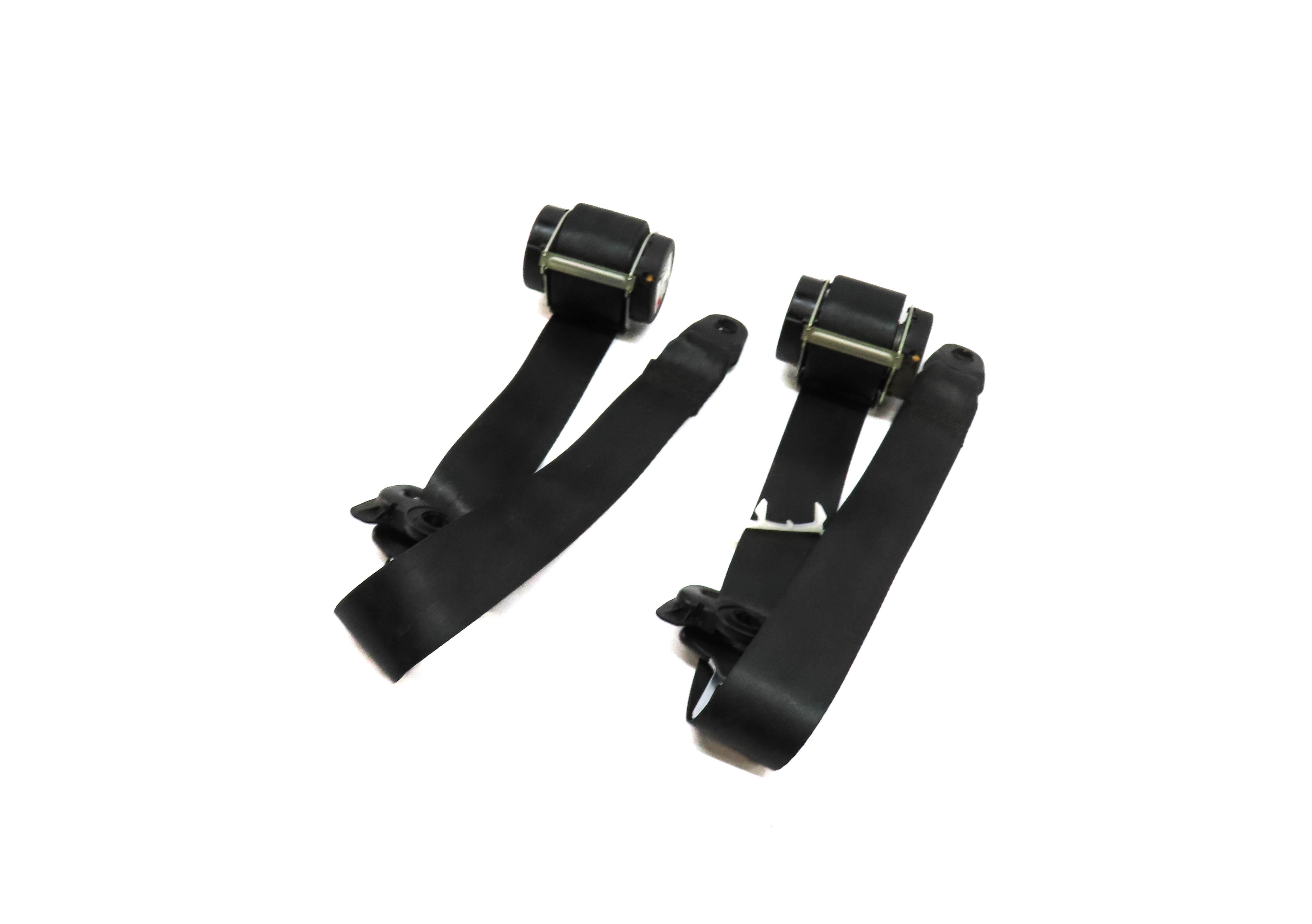 2016 LAND ROVER LR4 REAR LEFT & RIGHT 2ND ROW SEATBELT RETRACTOR SET 2 (BLACK) — exact item pictured