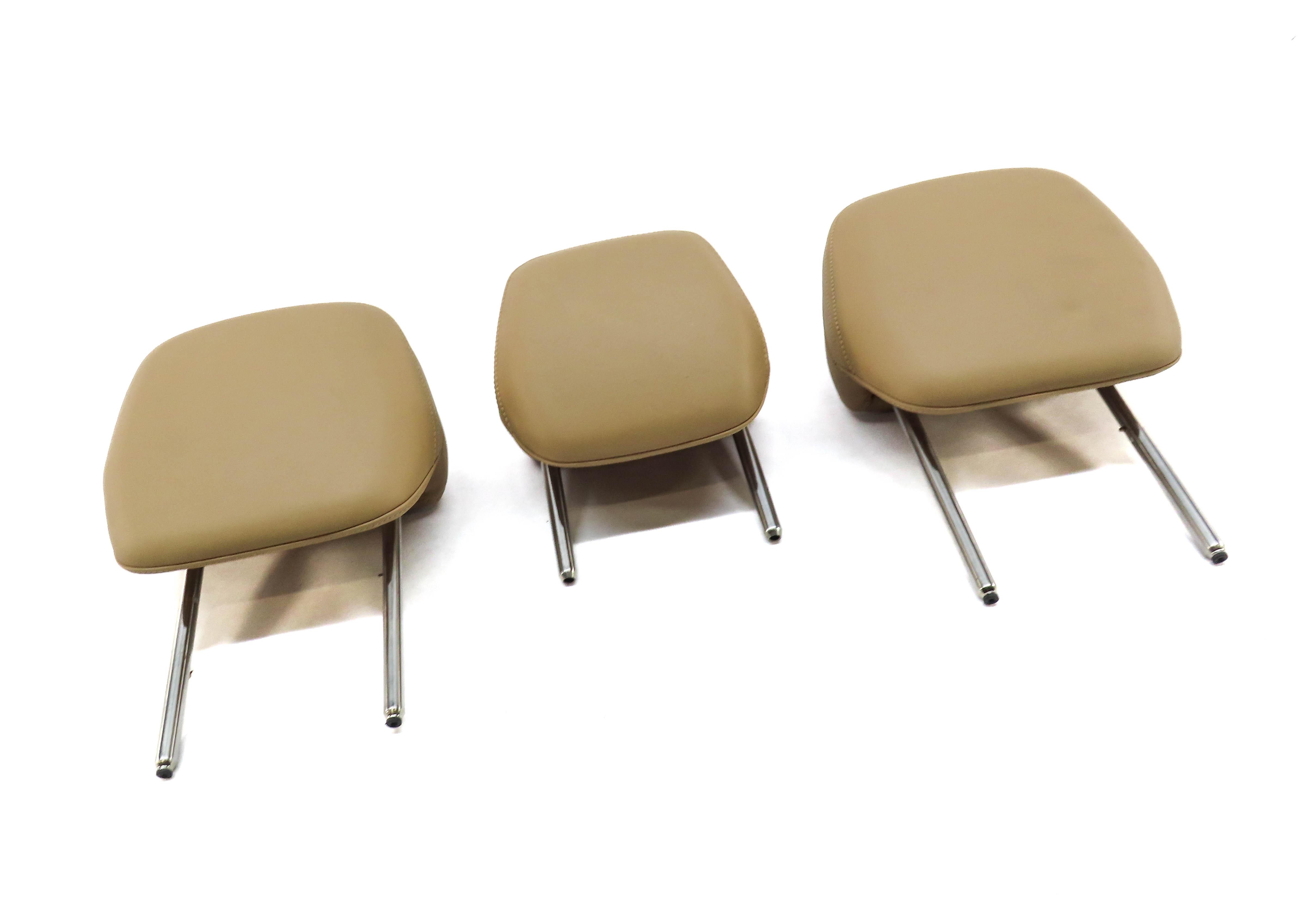 2013 PORSCHE CAYENNE (958) REAR BACK SEAT HEAD REST HEADREST SET-3 (LUXOR BEIGE) — exact item pictured