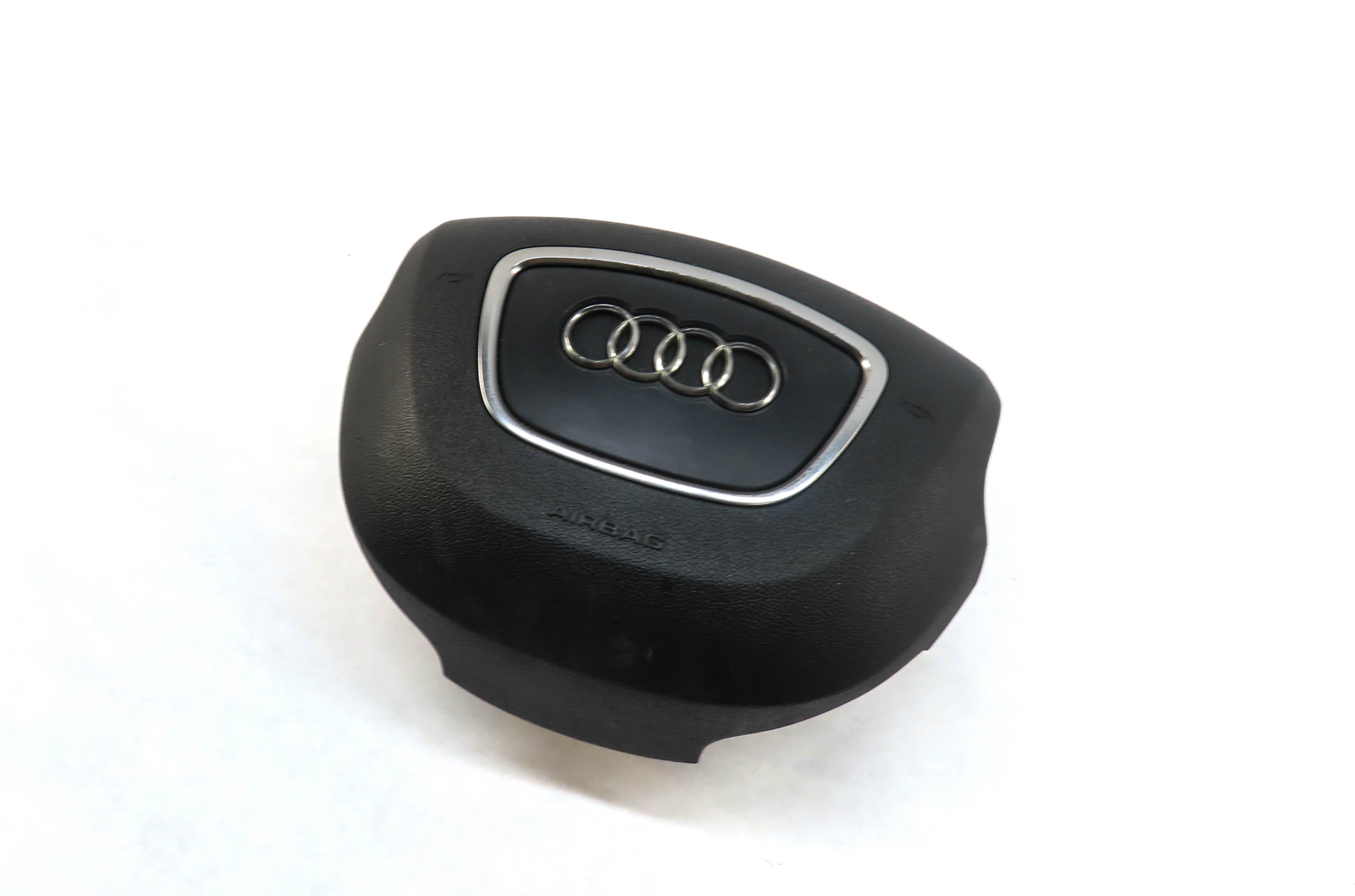 2011-2015 AUDI Q7 (4L) LEFT DRIVER STEERING WHEEL SRS AIRBAG AIR BAG (BLACK) — exact item pictured