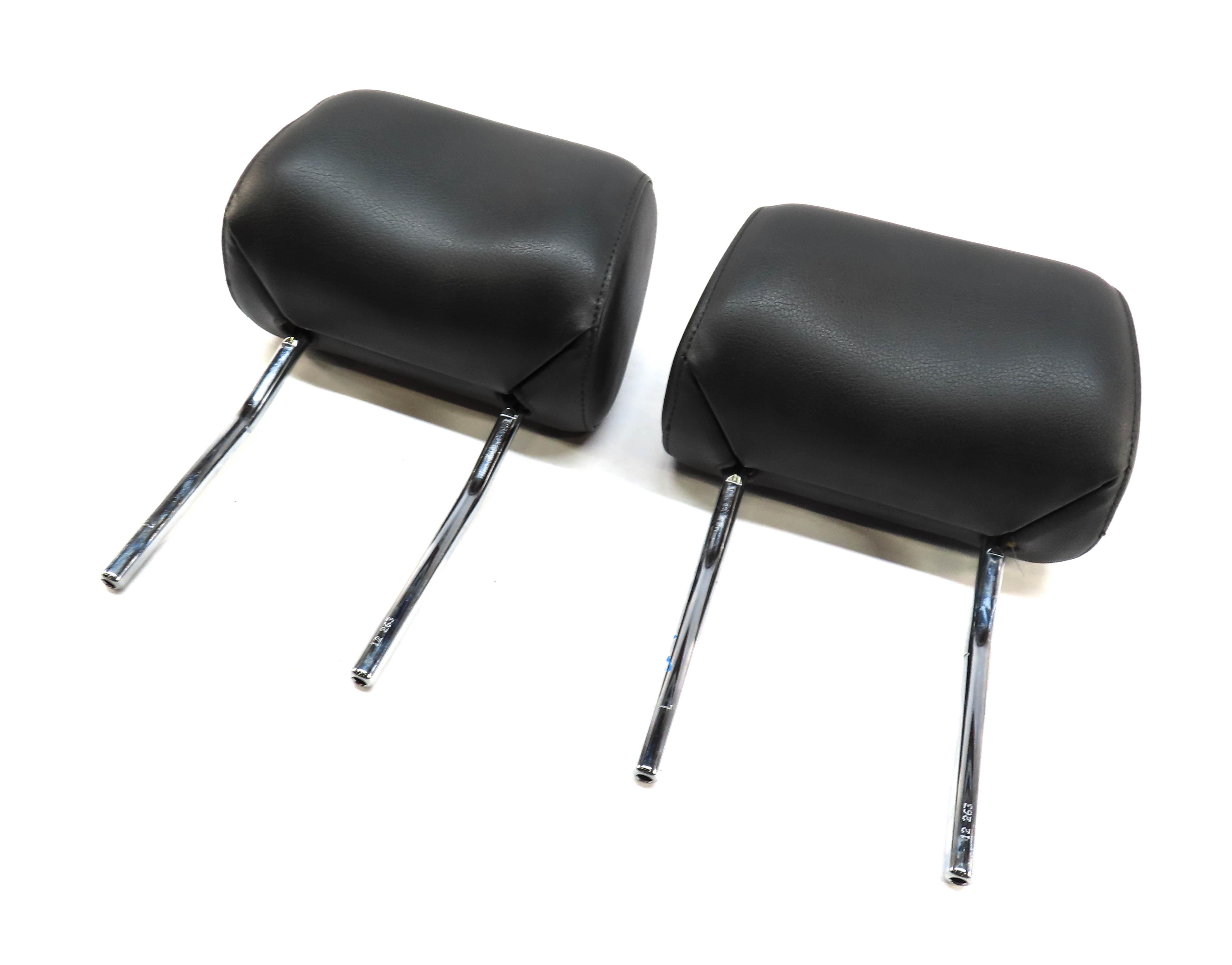 08-13 AUDI A3 A6 Q7 S6 (8P C6 4L) FRONT LEFT & RIGHT SEAT HEADREST SET (BLACK) — exact item pictured