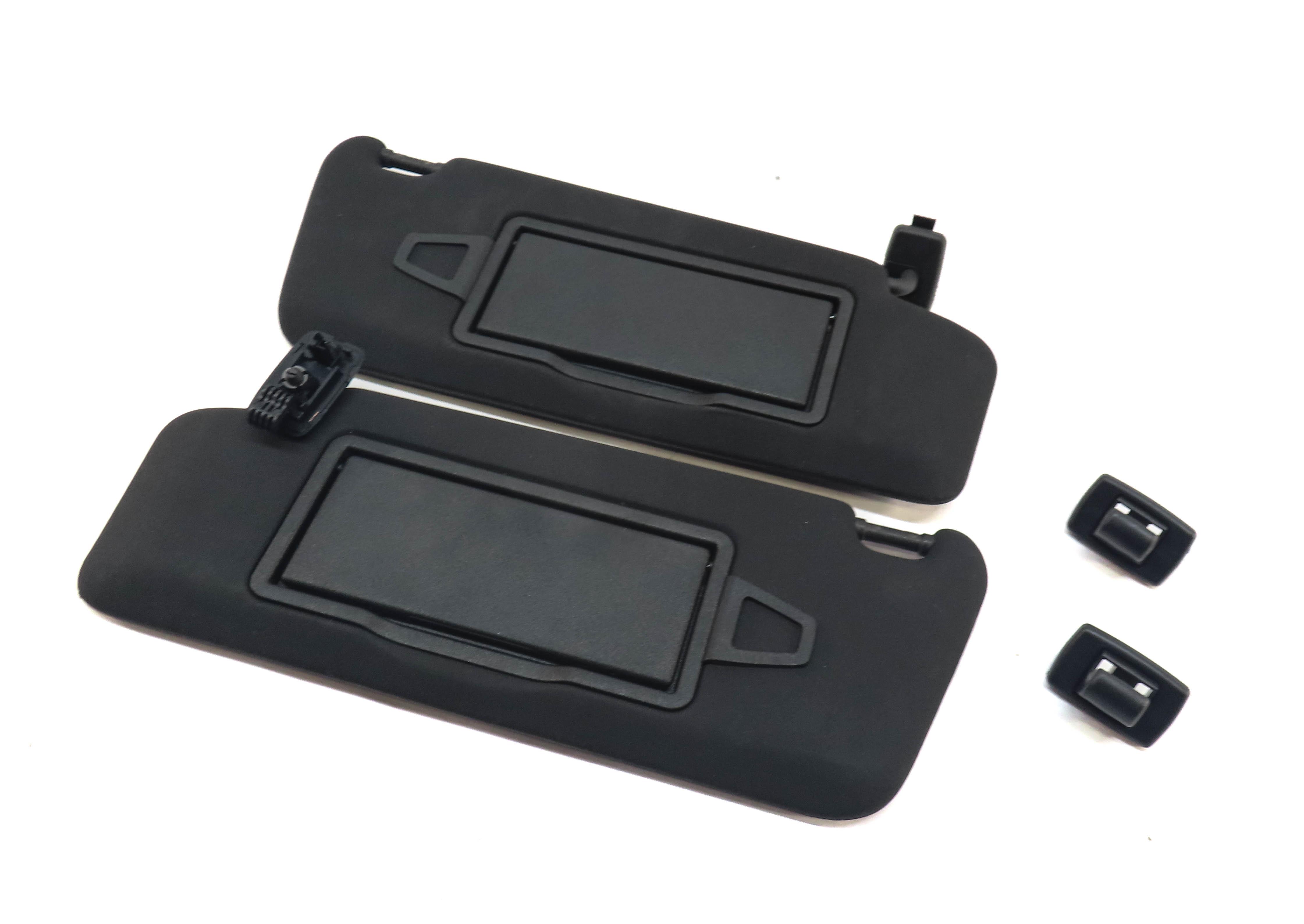 2008-2014 MERCEDES BENZ C-CLASS (W204) FRONT LEFT & RIGHT SUNVISOR SET (BLACK) — exact item pictured