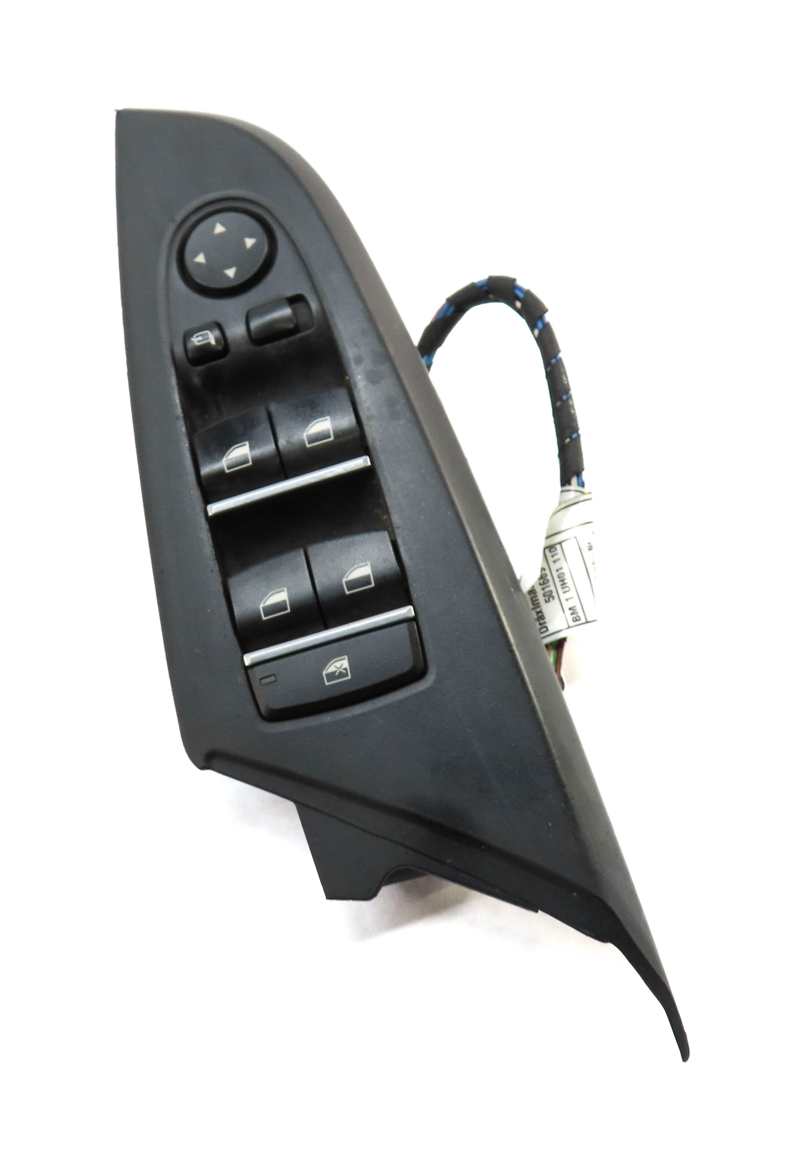 2010-2019 BMW 5 / 6 / GT / X3 (F07 F10 F12 F25) LEFT DRIVER P-FOLD WINDOW SWITCH — exact item pictured