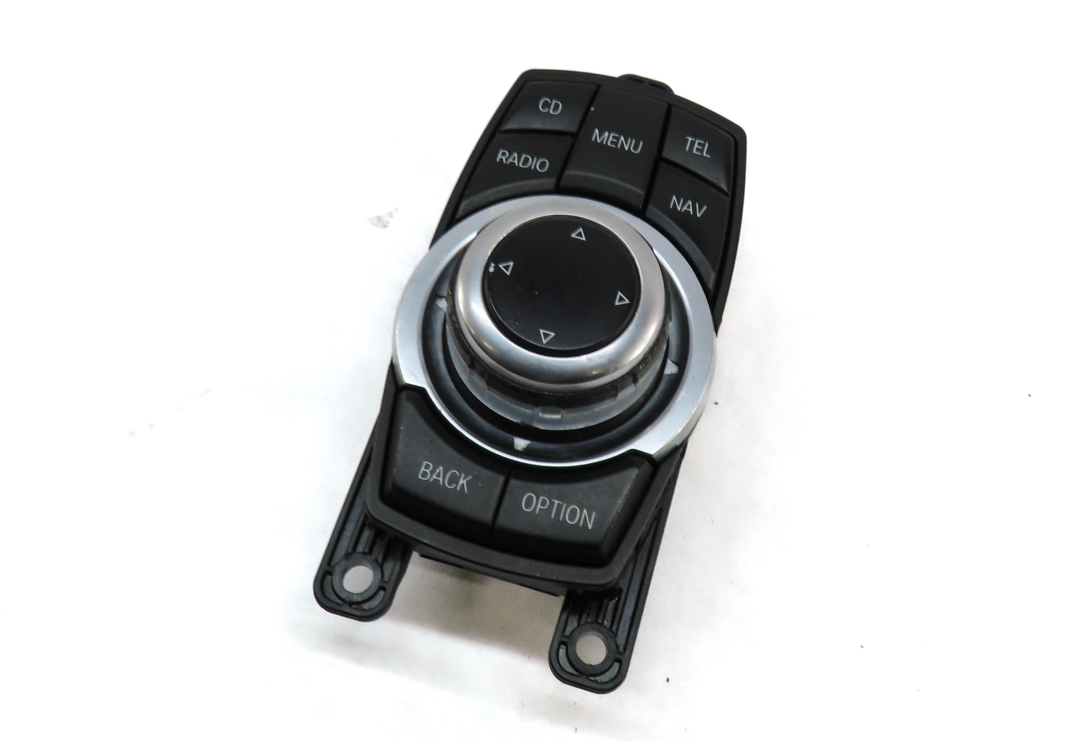 2011 BMW X3 F25 iDRIVE NAVIGATION INFO DISPLAY CONTROL KNOB 10 PIN -BLACK SILVER — exact item pictured