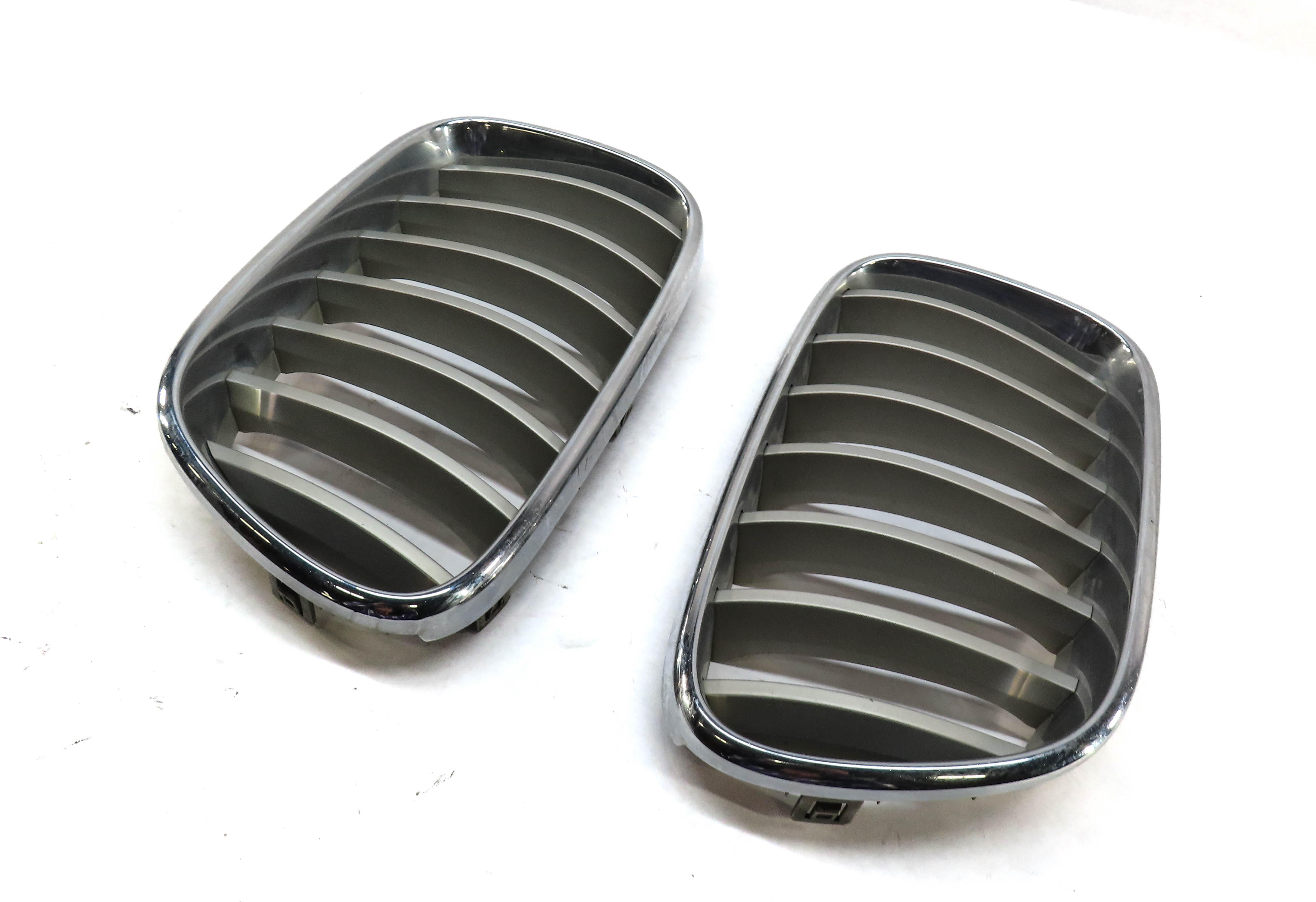 2011-2017 BMW X3 (F25) FRONT LEFT & RIGHT HOOD KIDNEY GRILLE SET (TITANIUM FINS) — exact item pictured