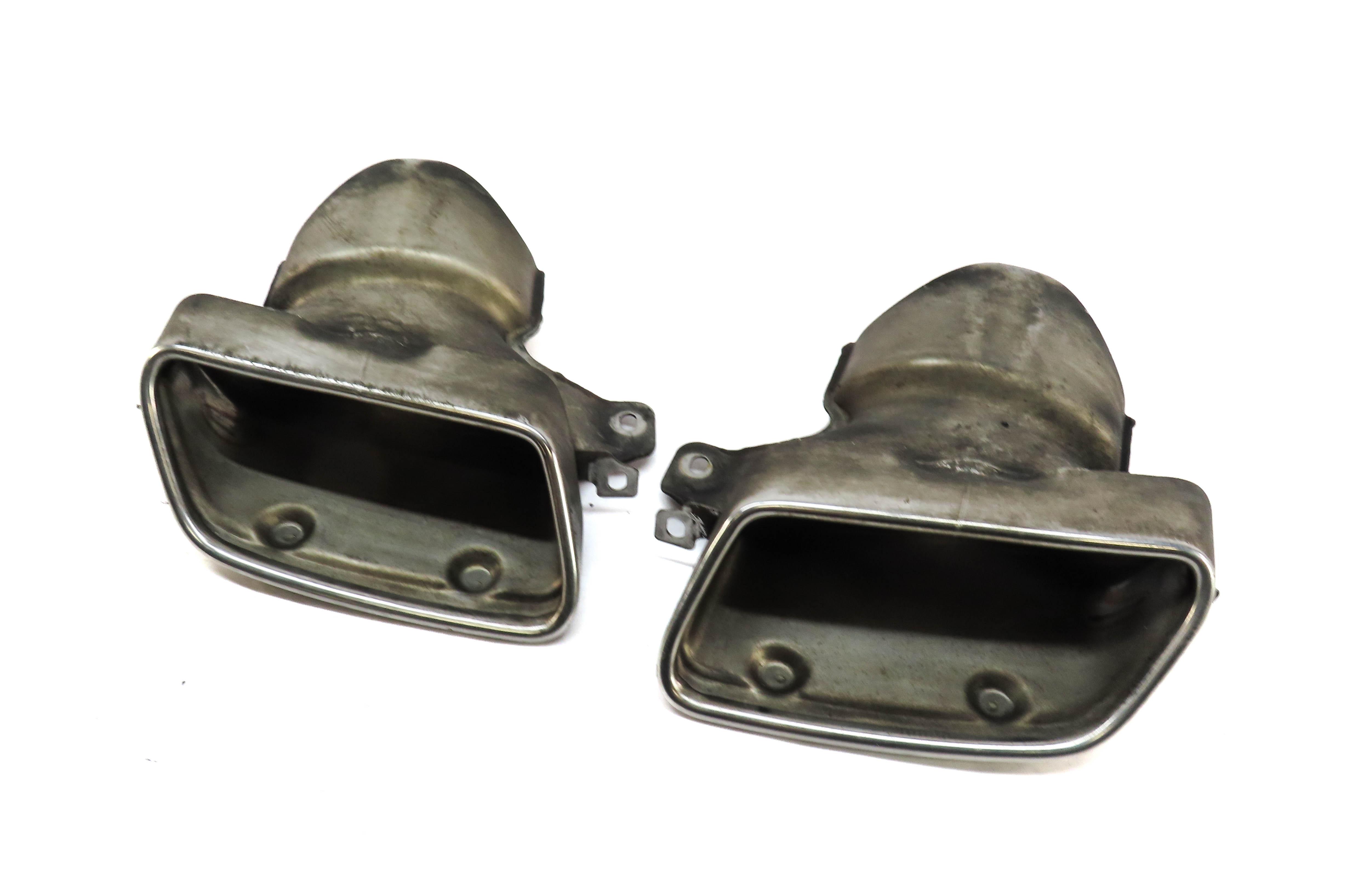 2012 MERCEDES BENZ E350 (W212) MUFFLER EXHAUST LEFT & RIGHT TIP SET2 — exact item pictured