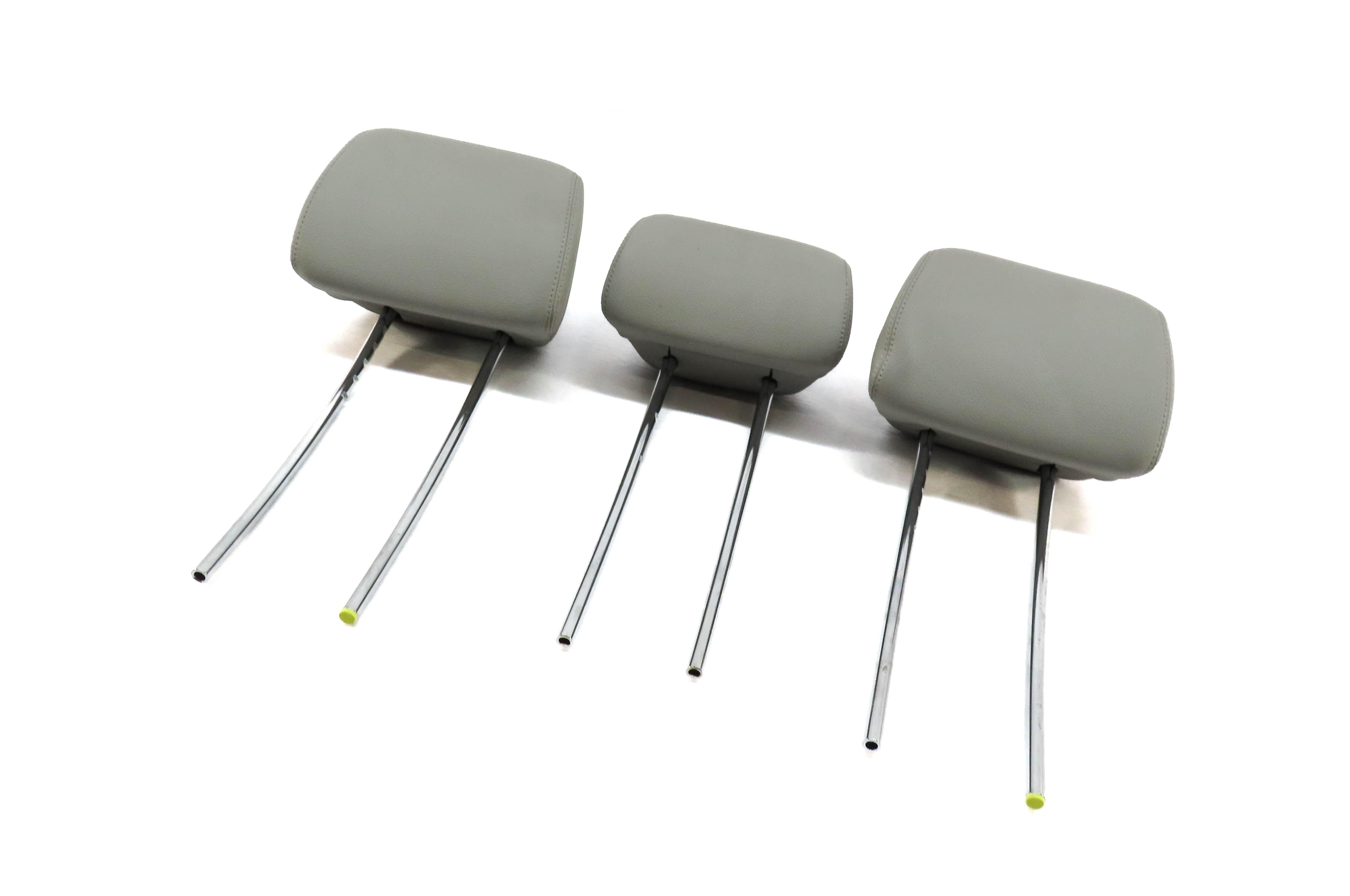 10-16 MERCEDES E CLASS (W212) REAR LEFT RIGHT CENTER SEAT HEADREST SET3 (GRAY) — exact item pictured