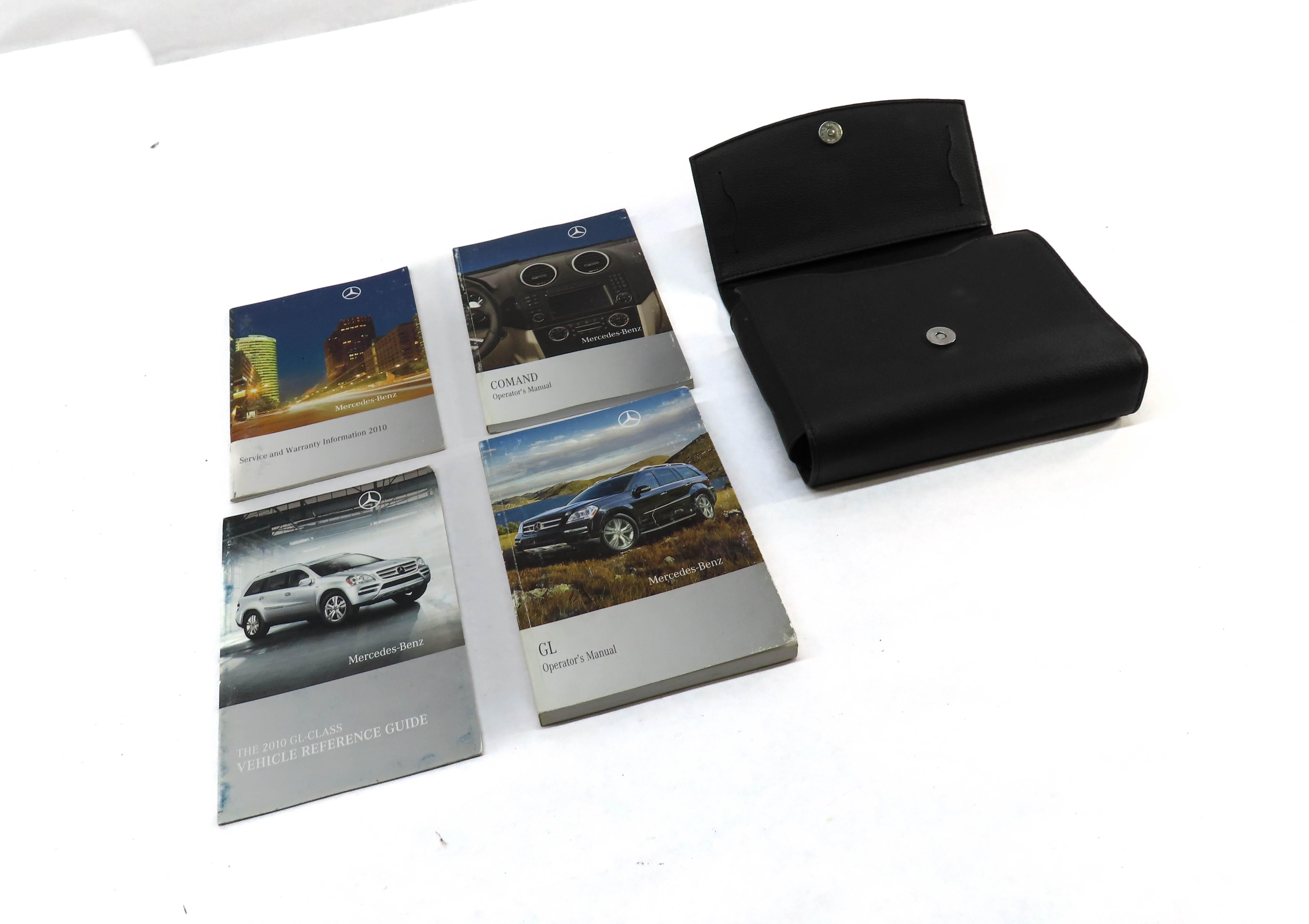 2010 MERCEDES GL350 (X164) OWNERS MANUAL SET 4 w/ CARRYING CASE — exact item pictured
