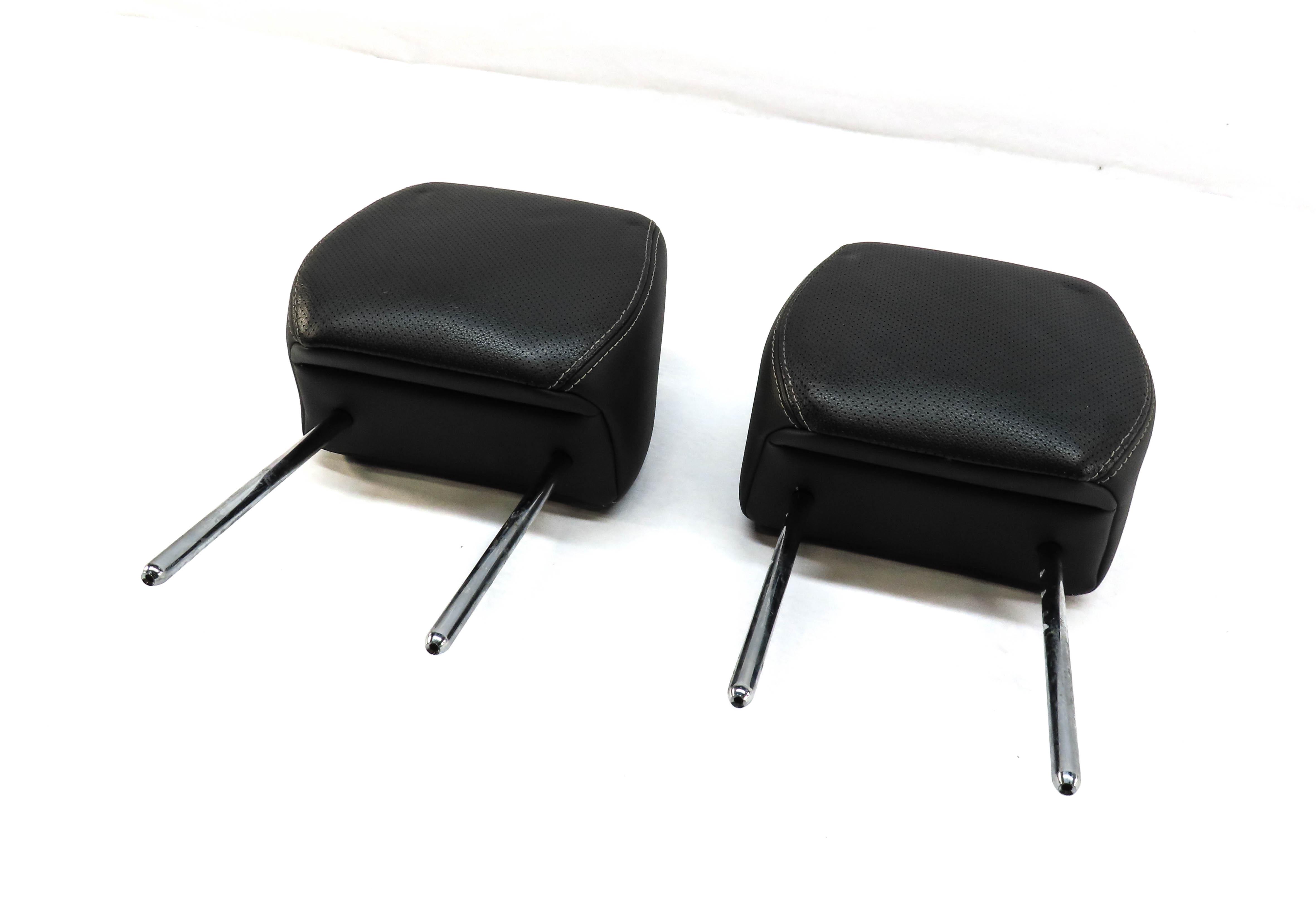 12-19 RANGE ROVER EVOQUE FRONT LEFT RIGHT HEADREST PERFORATED TAURUS EBONY BLACK — exact item pictured