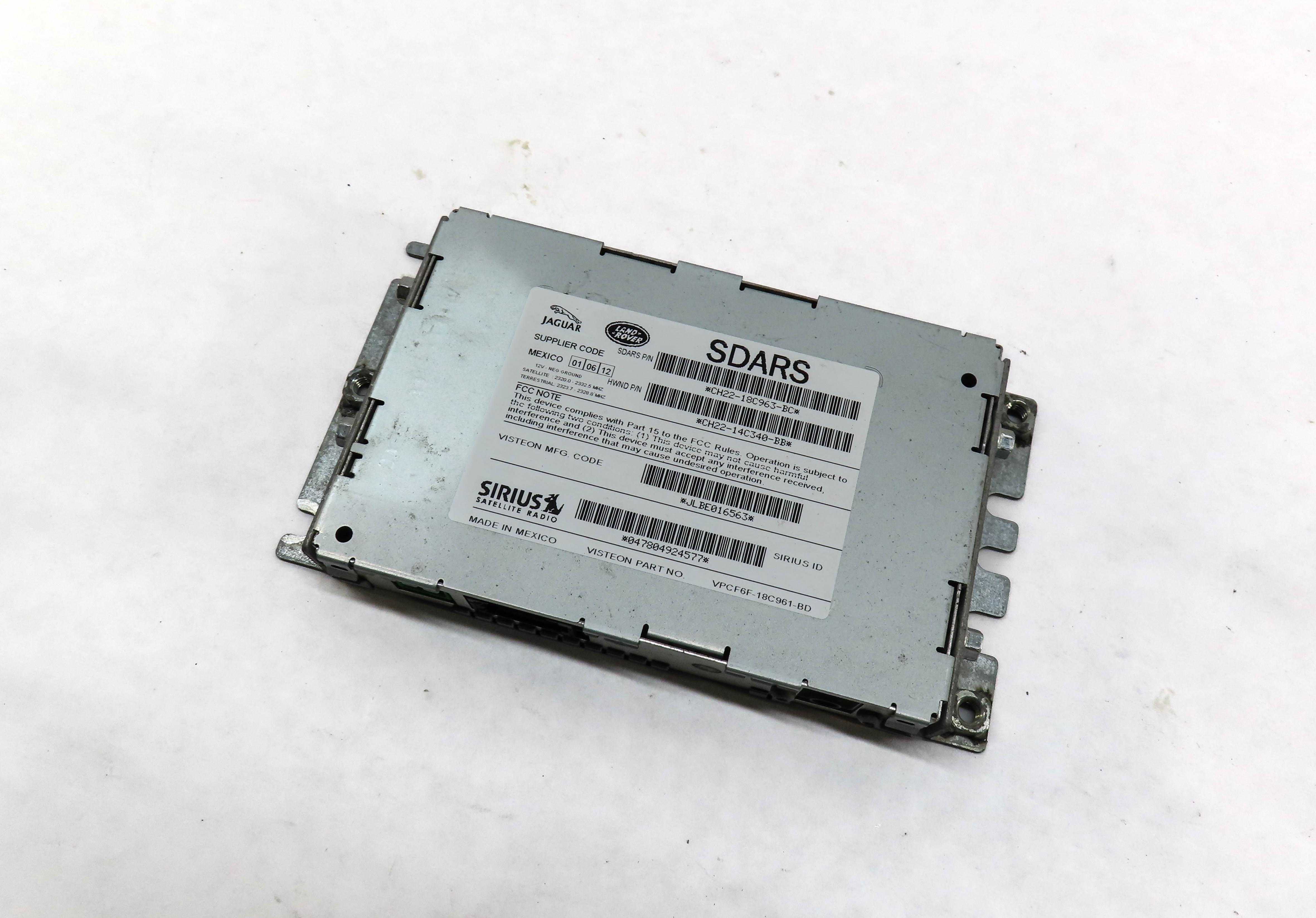 2012 LAND RANGE ROVER EVOQUE RADIO STEREO SIRIUS SATELLITE CONTROL MODULE — exact item pictured
