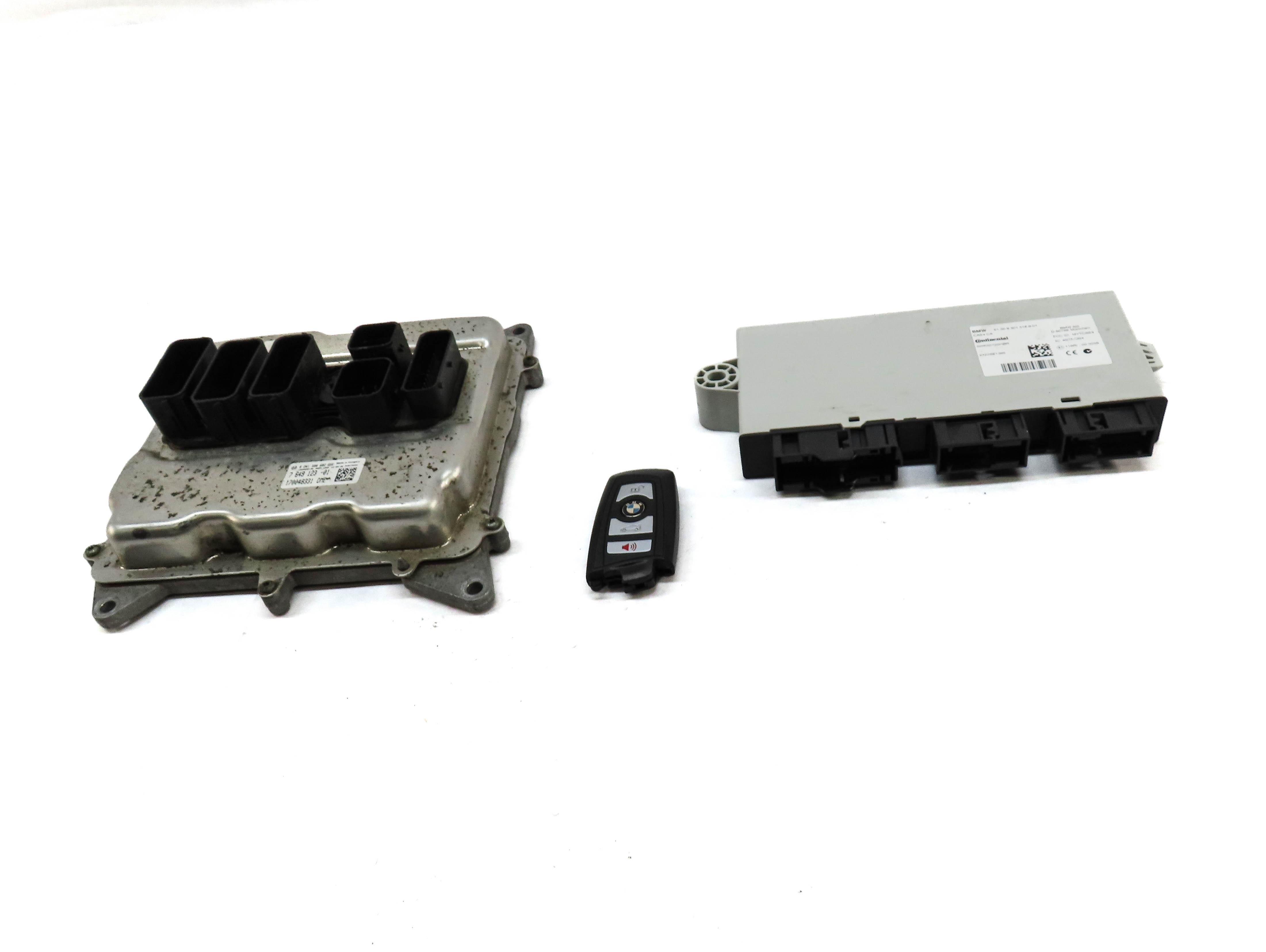 13 BMW X3 F25 2.0L TURBO N20 IMMOBILIZER BODY ENGINE CONTROL MODULE KEY SET FOB — exact item pictured