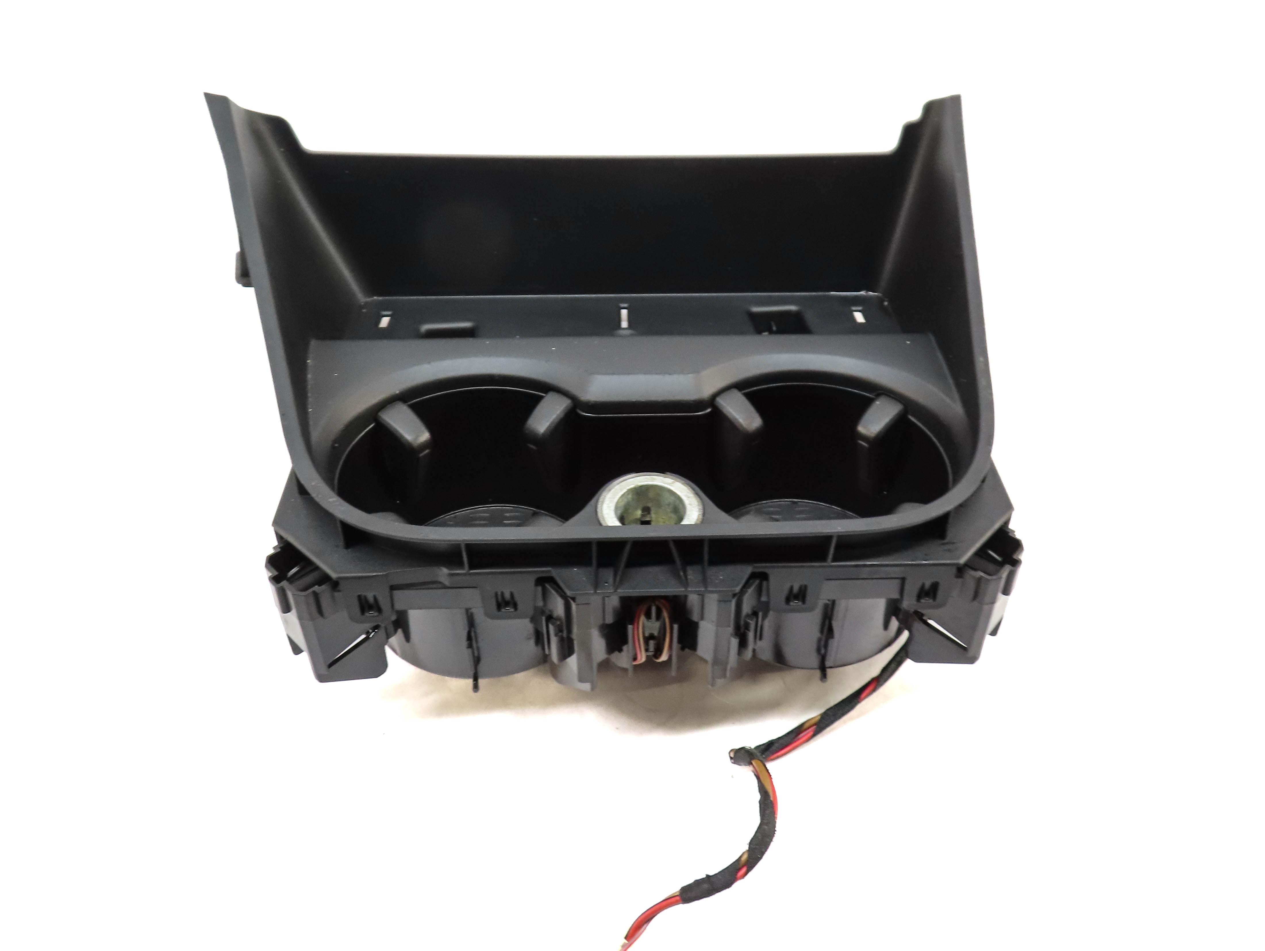 2013 BMW X3 (F25) FRONT CENTER CONSOLE CUP HOLDER w/ 12v SOCKET (BLACK) — exact item pictured
