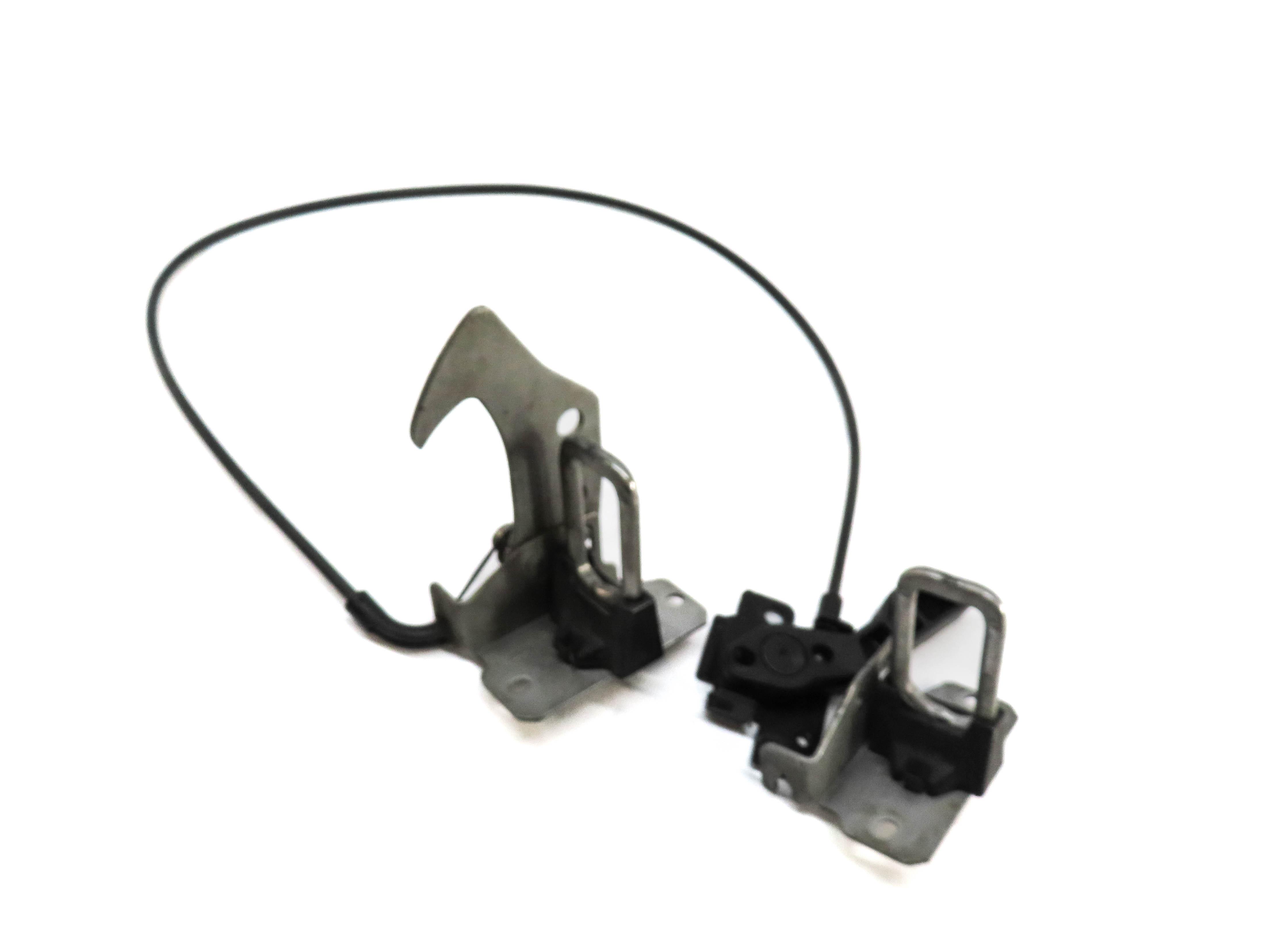 2013 BMW X3 (F25) FRONT HOOD LEFT & RIGHT SAFETY LATCH SET w/ HANDLE & CABLE — exact item pictured
