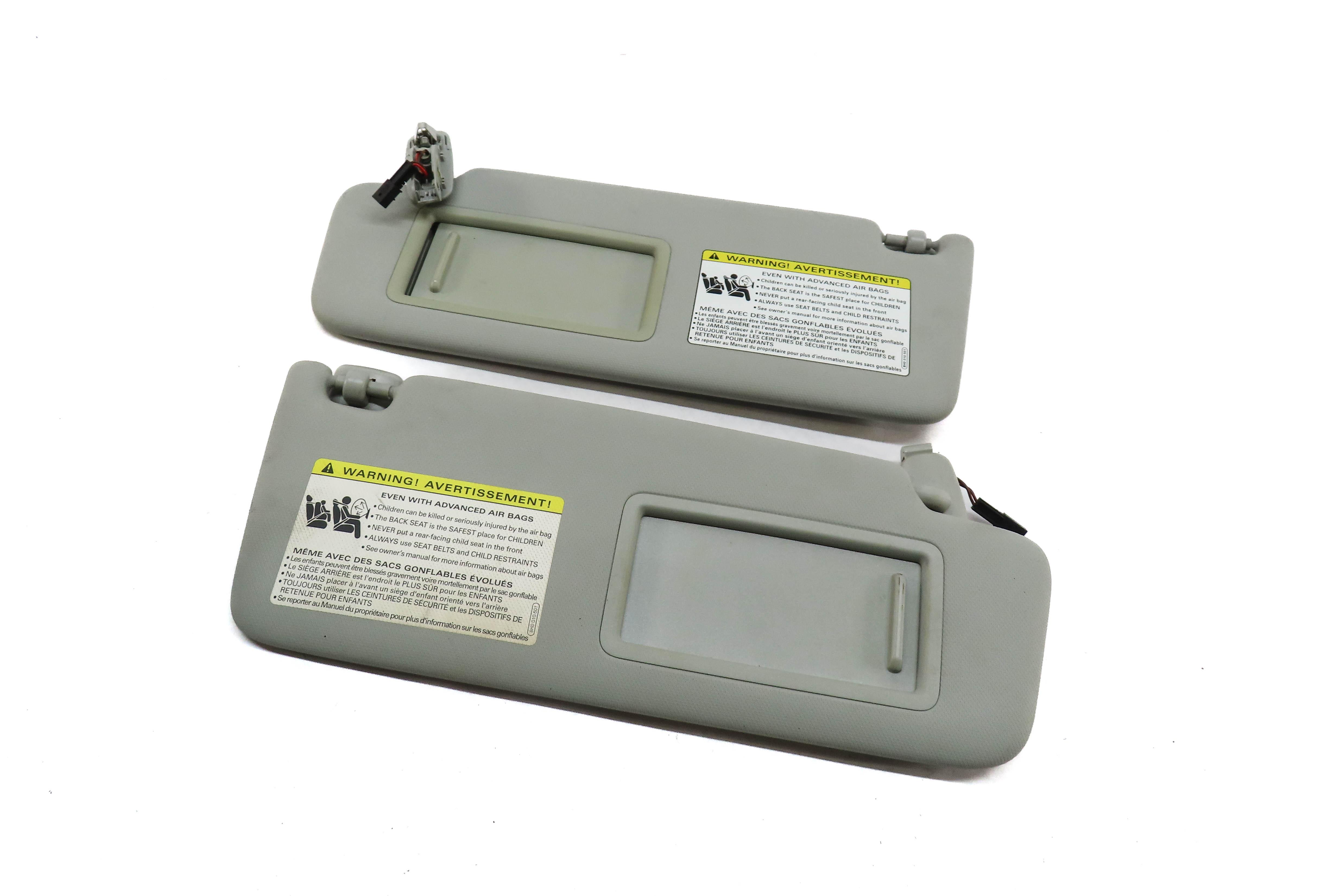 2015-2018 AUDI A3 S3 RS3 (8V) FRONT LEFT & RIGHT SUN VISOR SUNVISOR SET (GRAY) — exact item pictured
