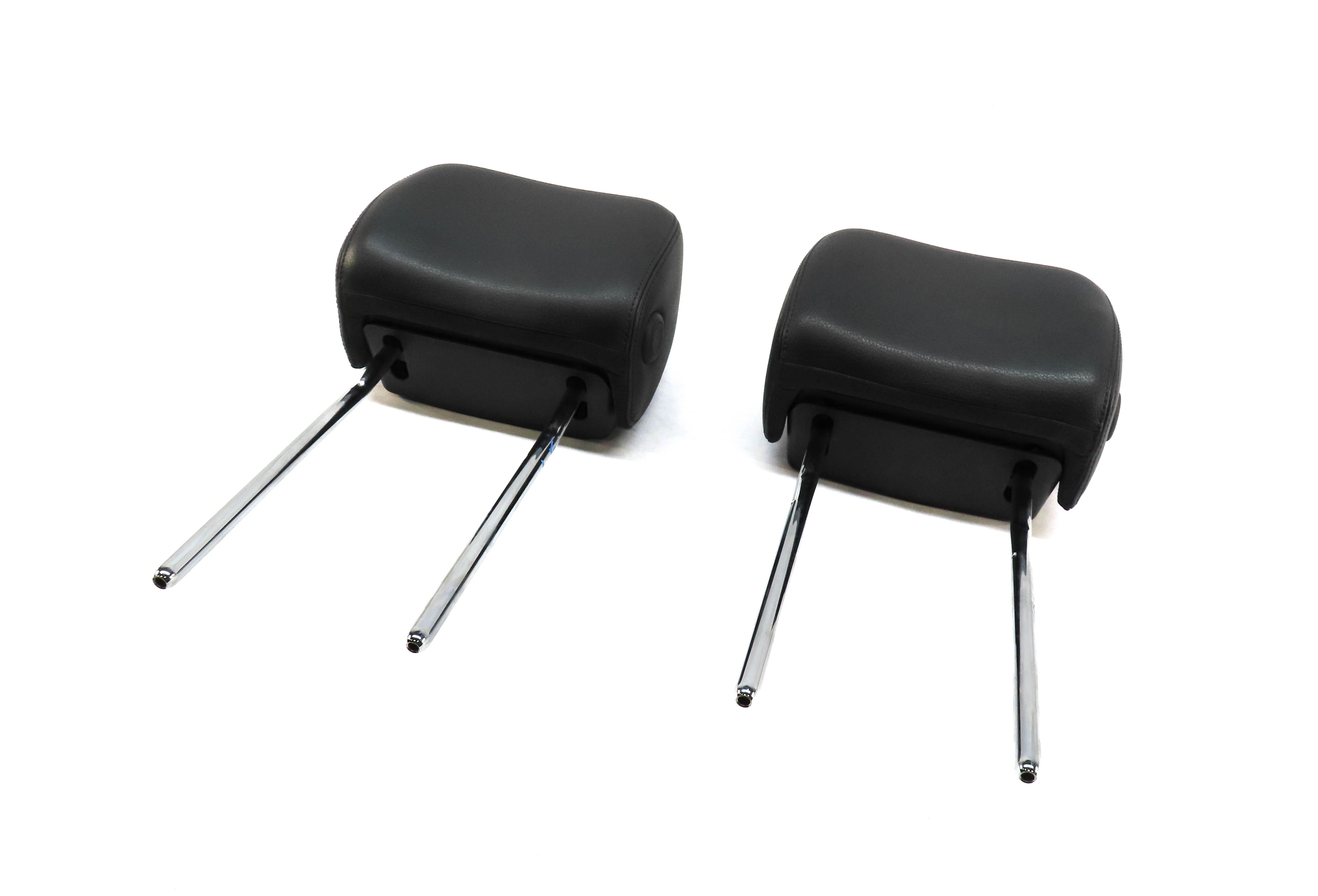 2015-2020 AUDI A3 S3 (8V) FRONT LEFT & RIGHT SEAT HEADREST SET-2 (BLACK) — exact item pictured
