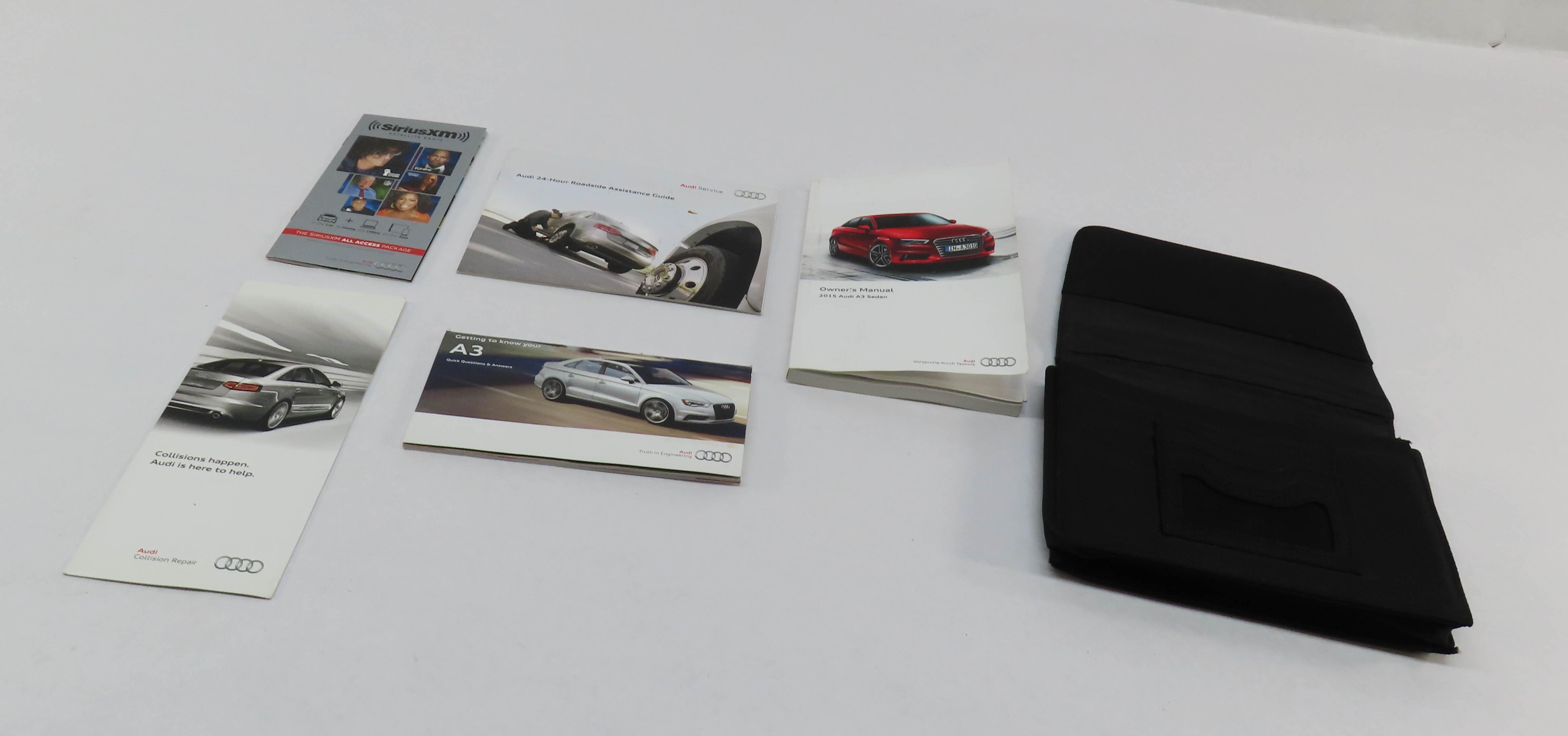 2015 AUDI A3 (8V) OWNERS MANUAL SET 5 w/ CARRYING CASE (BLACK) — exact item pictured