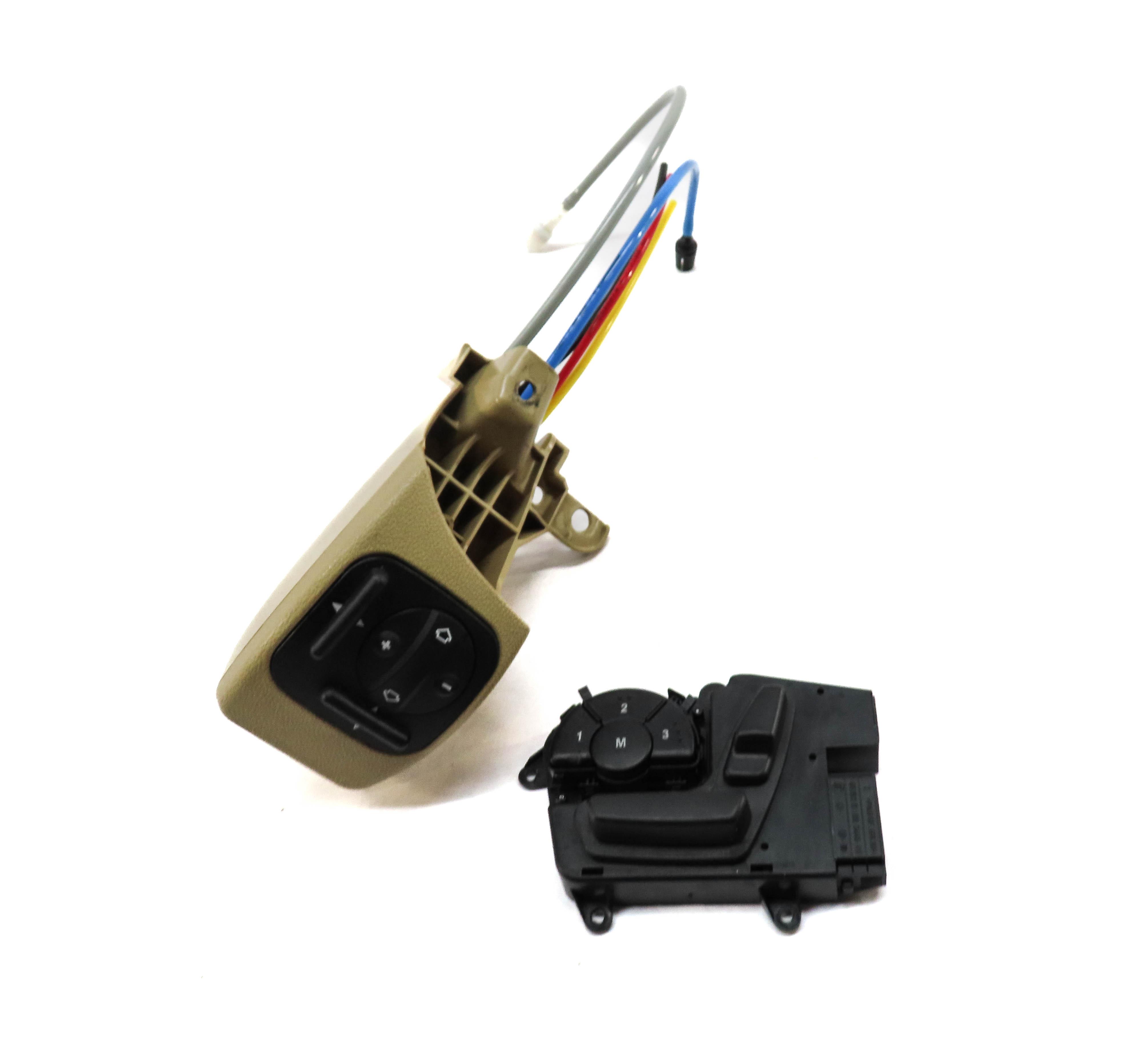 2008 MERCEDES GL550 (X164) FRONT LEFT DRIVER SEAT ADJUST SWITCH w/ LUMBAR BEIGE — exact item pictured