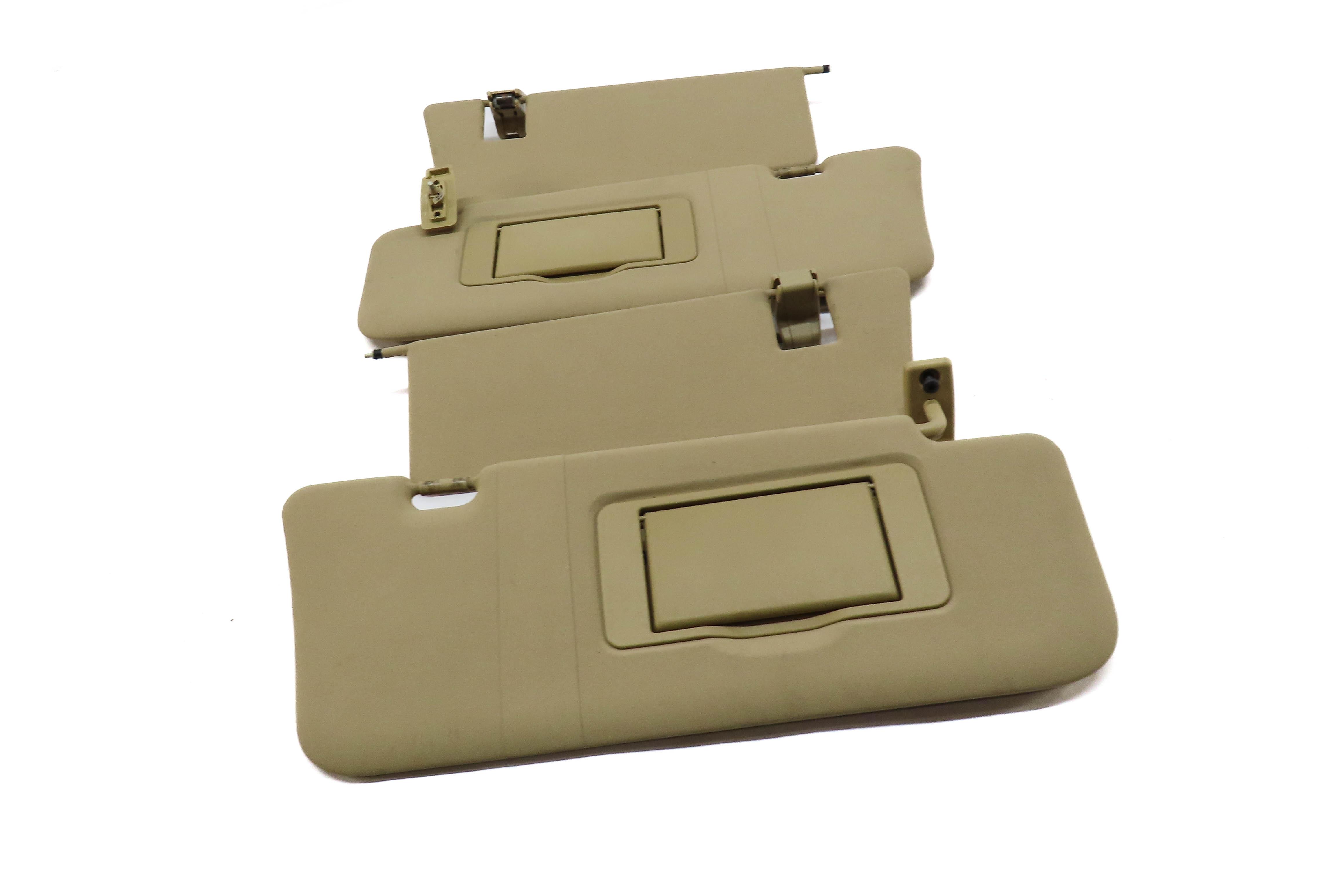 06-12 MERCEDES GL ML CLASS (W164 X164) FRONT LEFT & RIGHT SUNVISOR SET (BEIGE) — exact item pictured