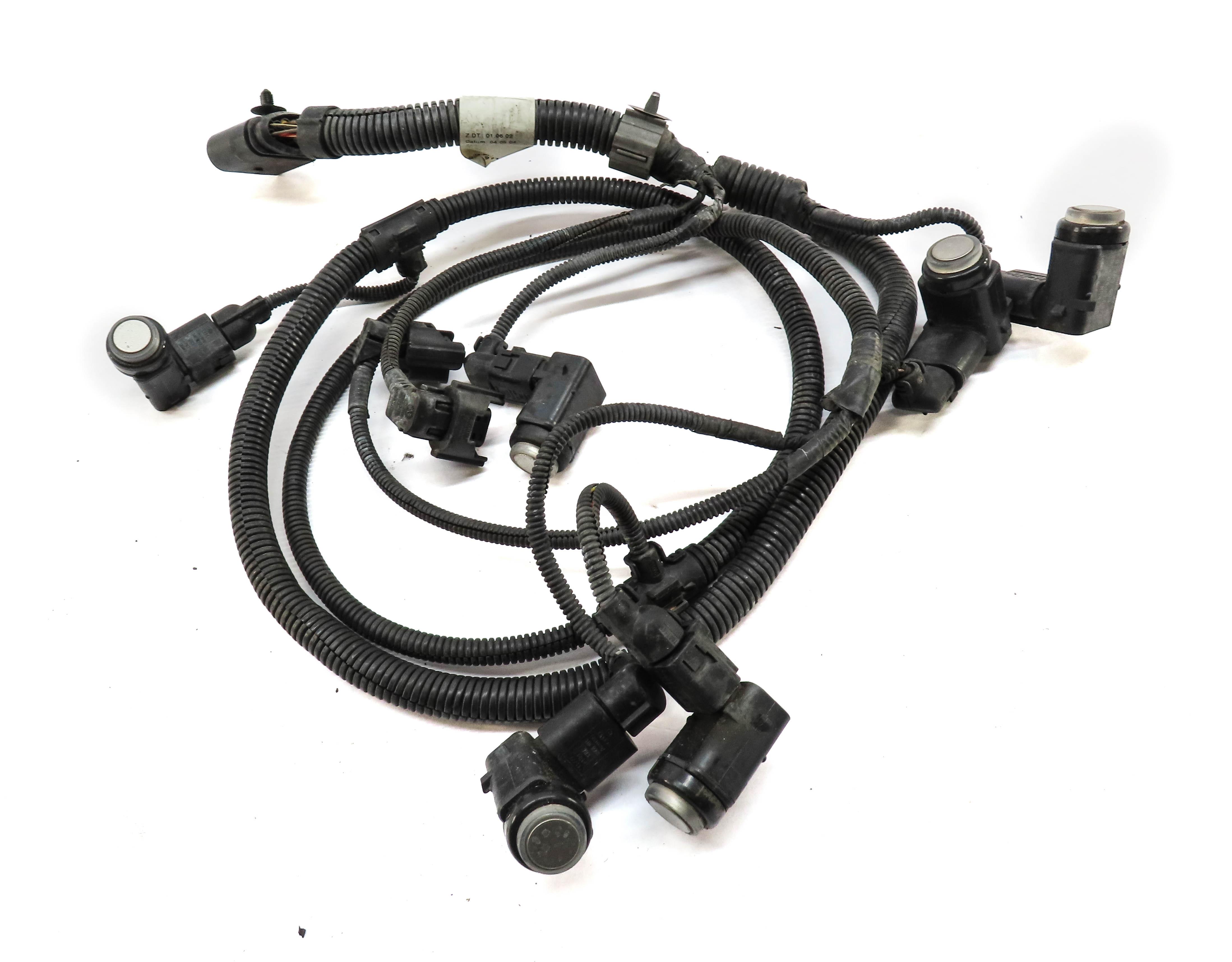 2004 PORSCHE CAYENNE (955) FRONT PARK ASSIST PDC SENSOR SET6 (BEIGE) w/ HARNESS — exact item pictured