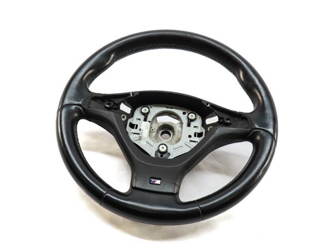 2007-2013 BMW X5 (E70) FRONT LEFT DRIVER M-SPORT LEATHER STEERING WHEEL (BLACK) — exact item pictured