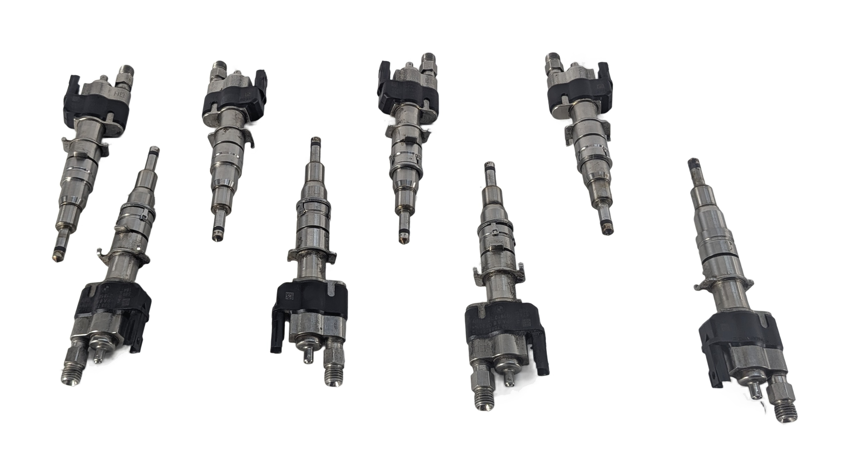 08-16 BMW 3 5 7 X5 X6 Z4 3.0L 4.4L N54 N63 FUEL INJECTOR SET/8 (ALL INDEX 12) — exact item pictured