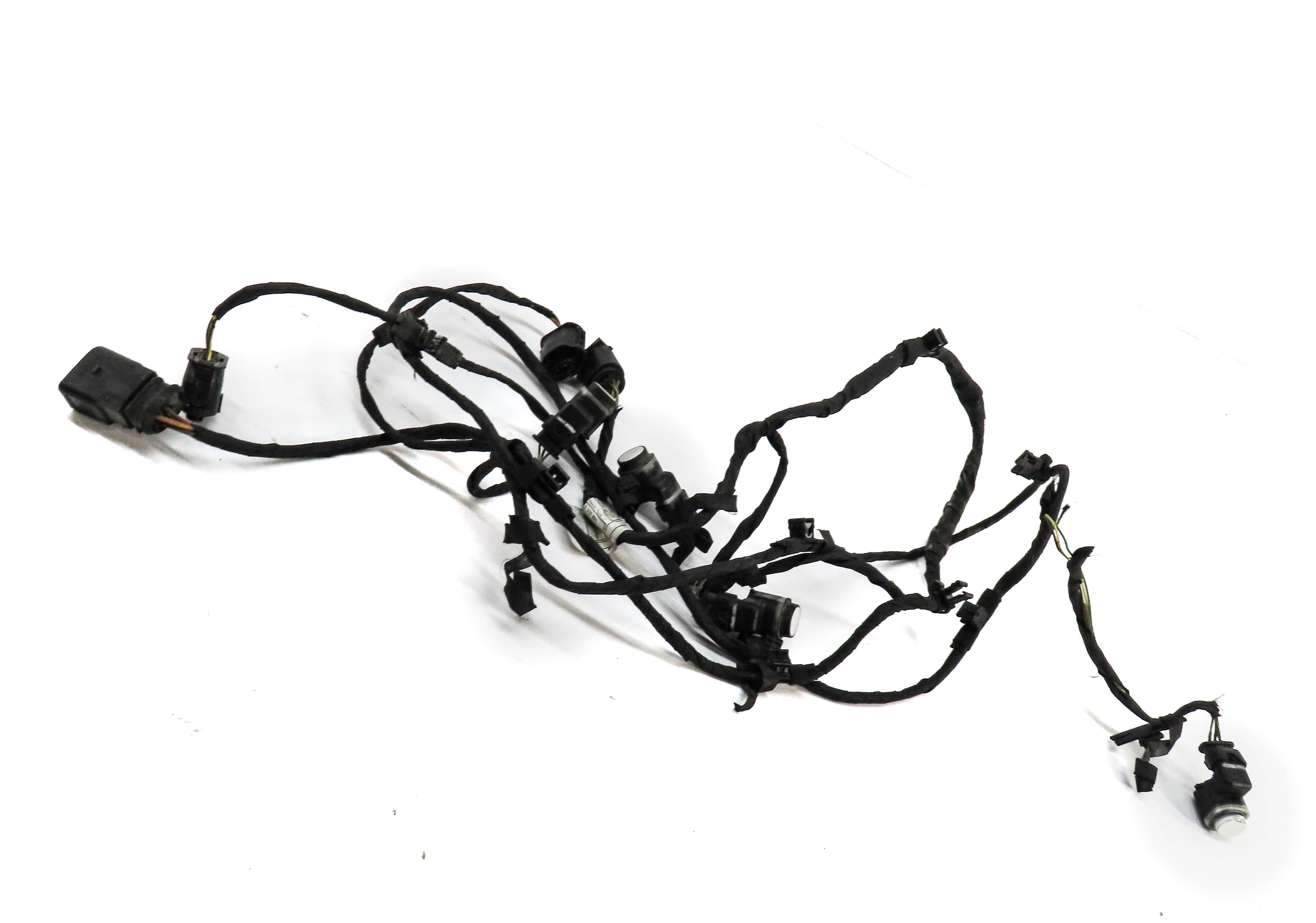 2013 BMW 640i GRAN COUPE F06 FRONT PARK ASSIST PDC SENSOR SET4 (WHITE) & HARNESS — exact item pictured