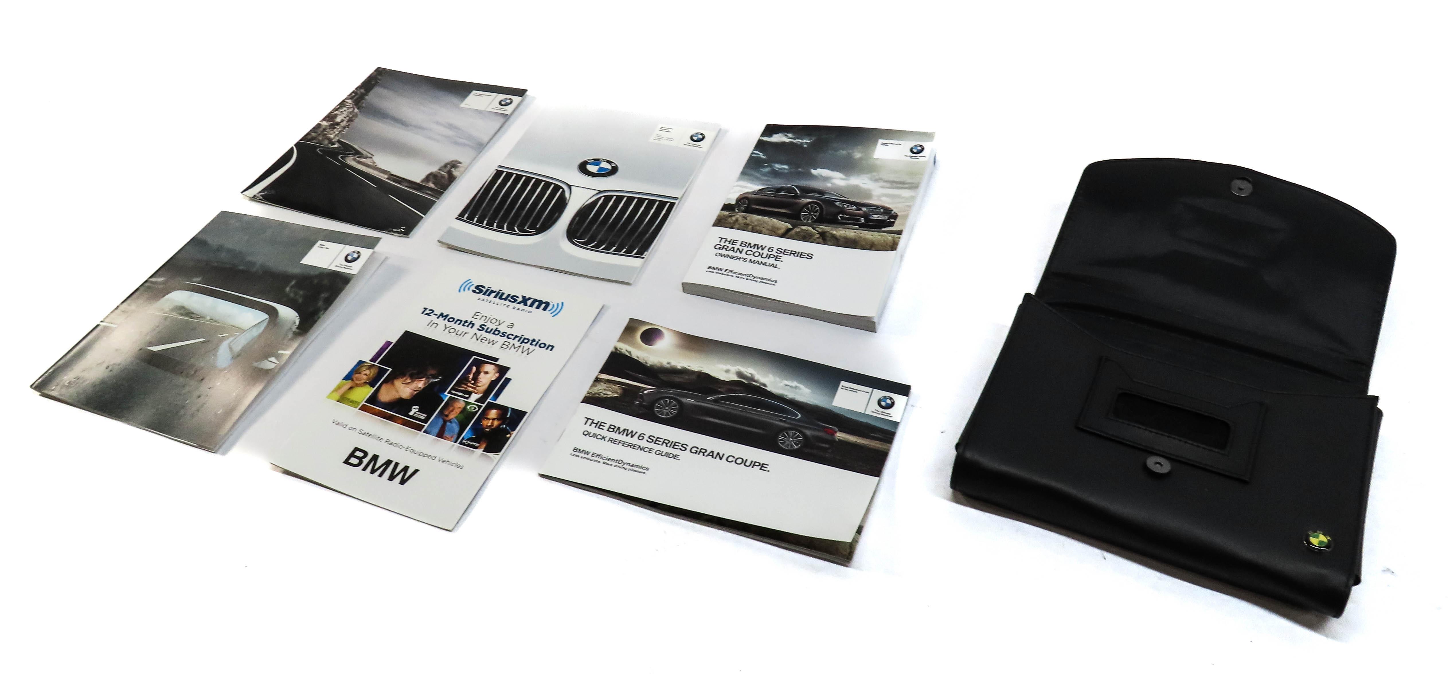 2013 BMW 640i GRAN COUPE (F06) OWNERS MANUAL SET 6 w/ CARRYING CASE — exact item pictured