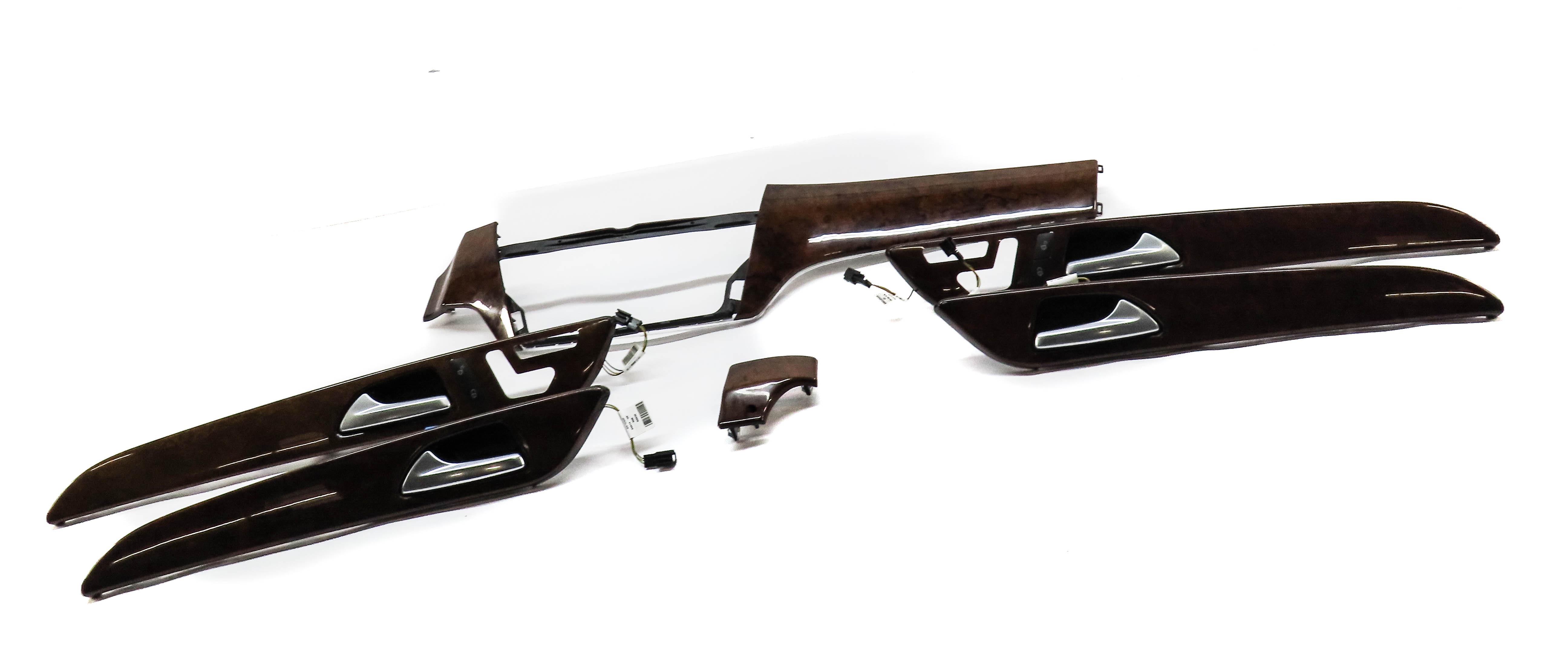 2013 MERCEDES ML550 W166 FRONT REAR LEFT RIGHT DOOR DASH CONSOLE TRIM SET WALNUT — exact item pictured