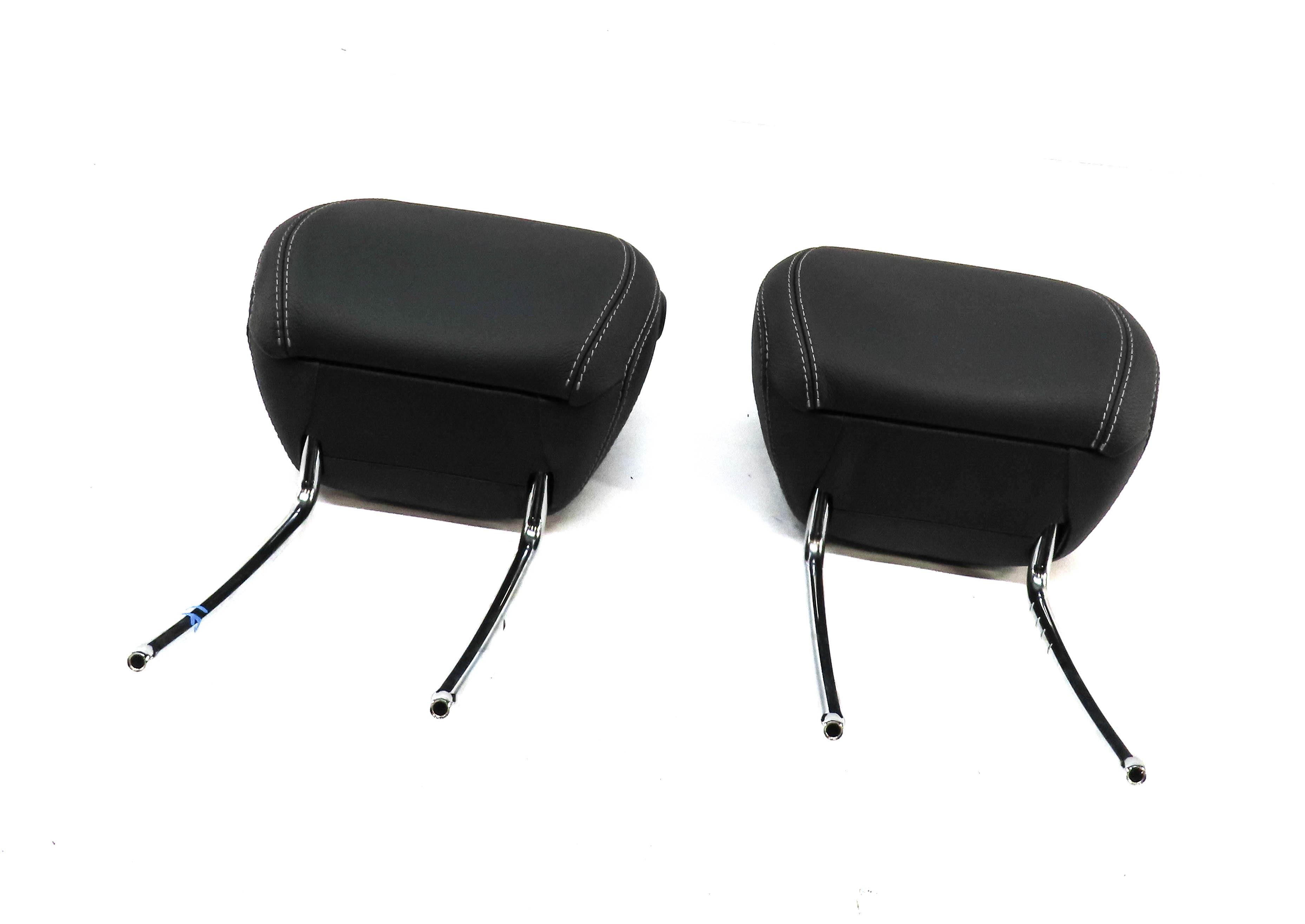 12-14 MERCEDES ML GL (X166 W166) FRONT LEFT & RIGHT SEAT HEADREST SET 2 (BLACK) — exact item pictured