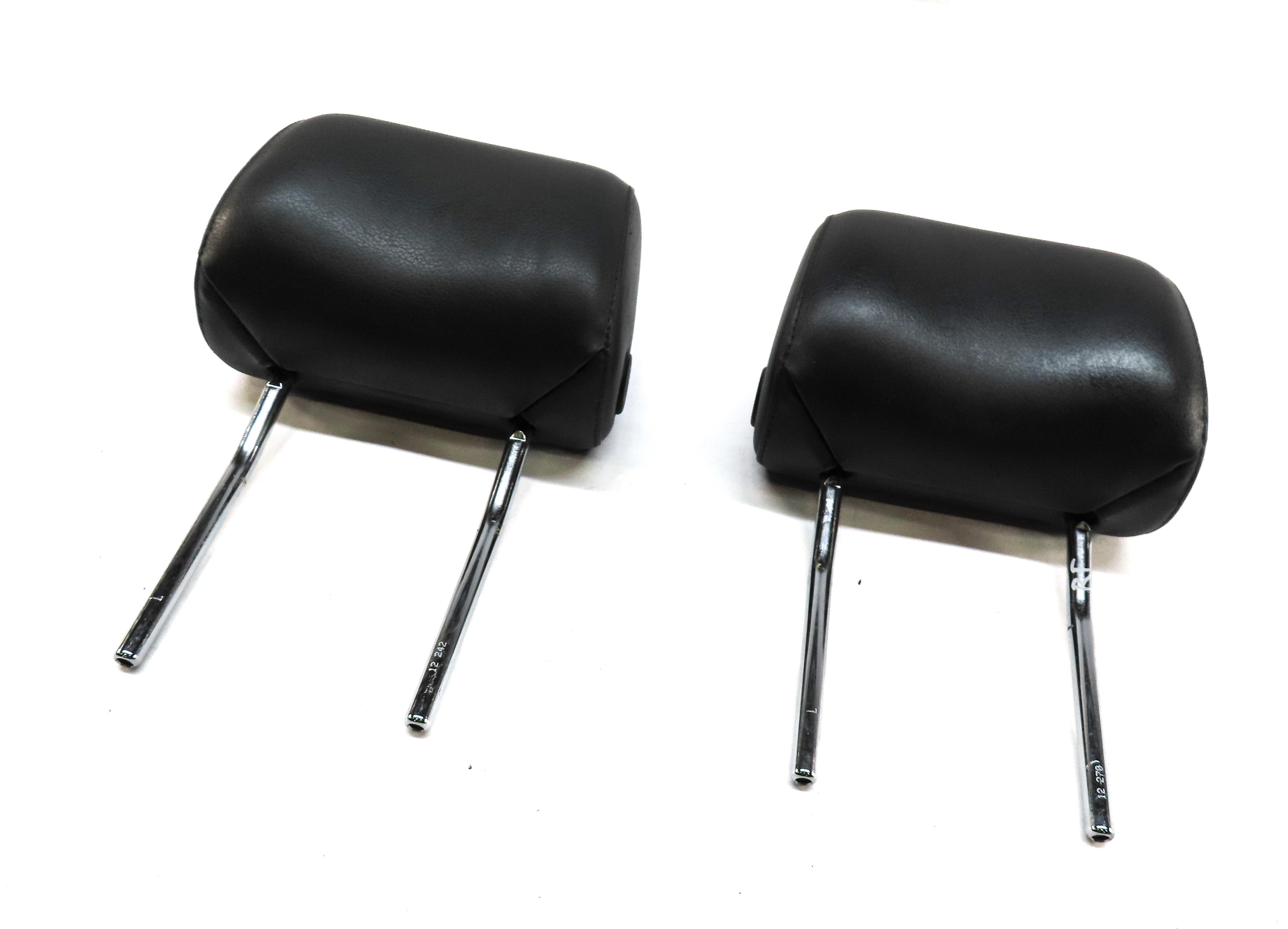 08-13 AUDI A3 A6 Q7 S6 (8P C6 4L) FRONT LEFT & RIGHT SEAT HEADREST SET (BLACK) — exact item pictured