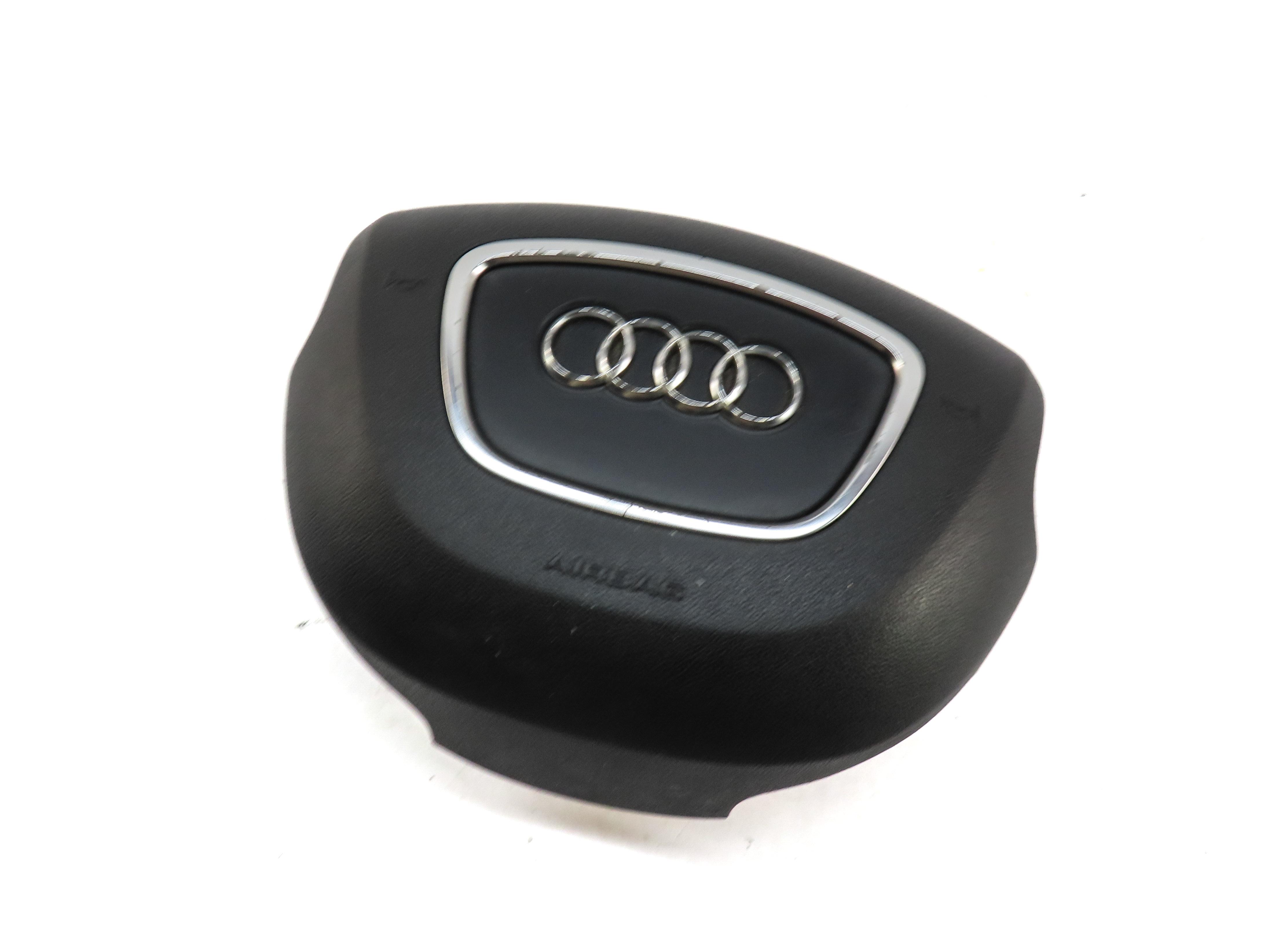 2011-2015 AUDI Q7 (4L) LEFT DRIVER STEERING WHEEL SRS AIRBAG AIR BAG (BLACK) — exact item pictured