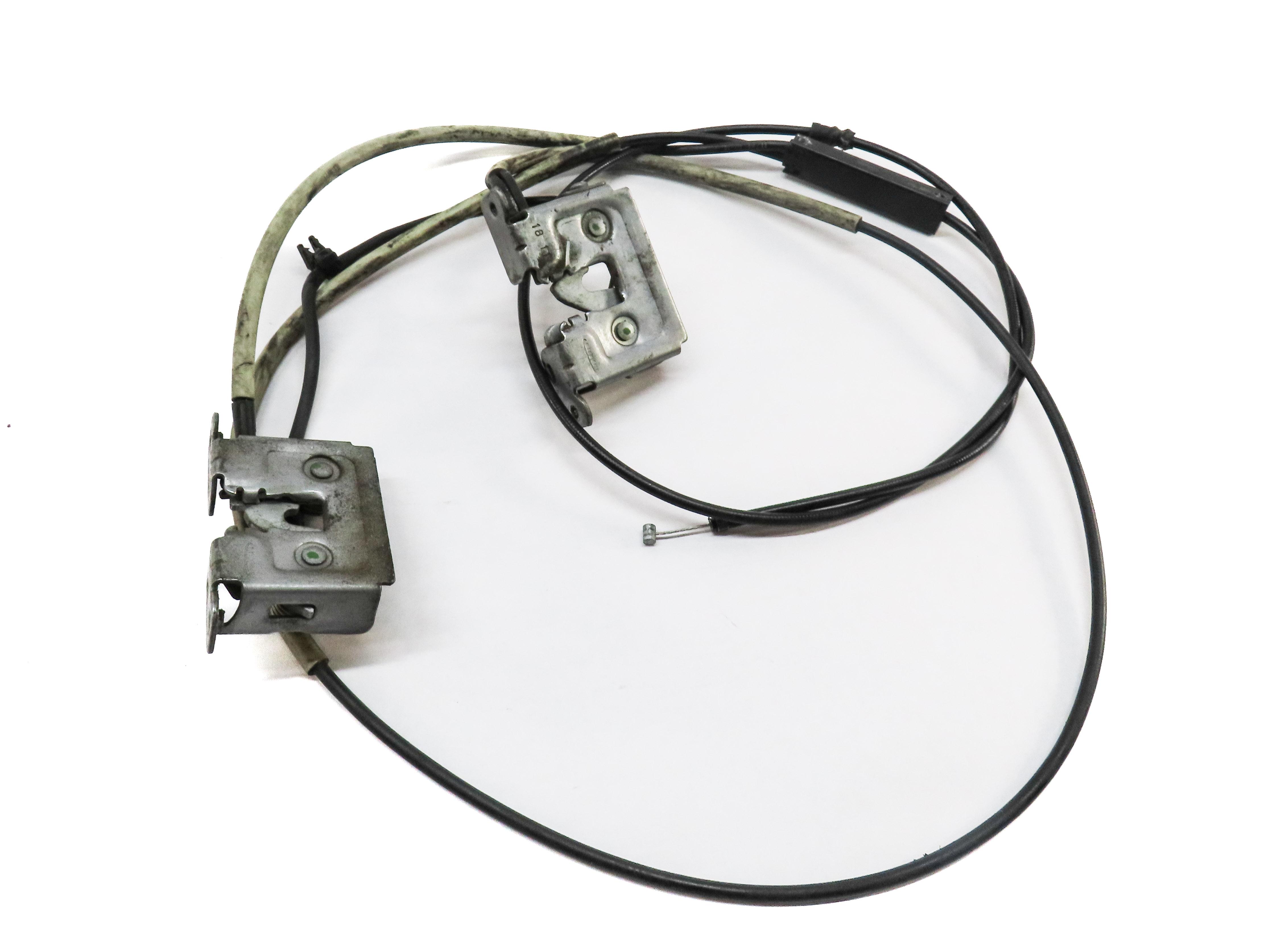 2012 BMW X5 (E70) FRONT LEFT & RIGHT HOOD LOCK LATCH SET OF 2 w/ CABLE 7178753 — exact item pictured