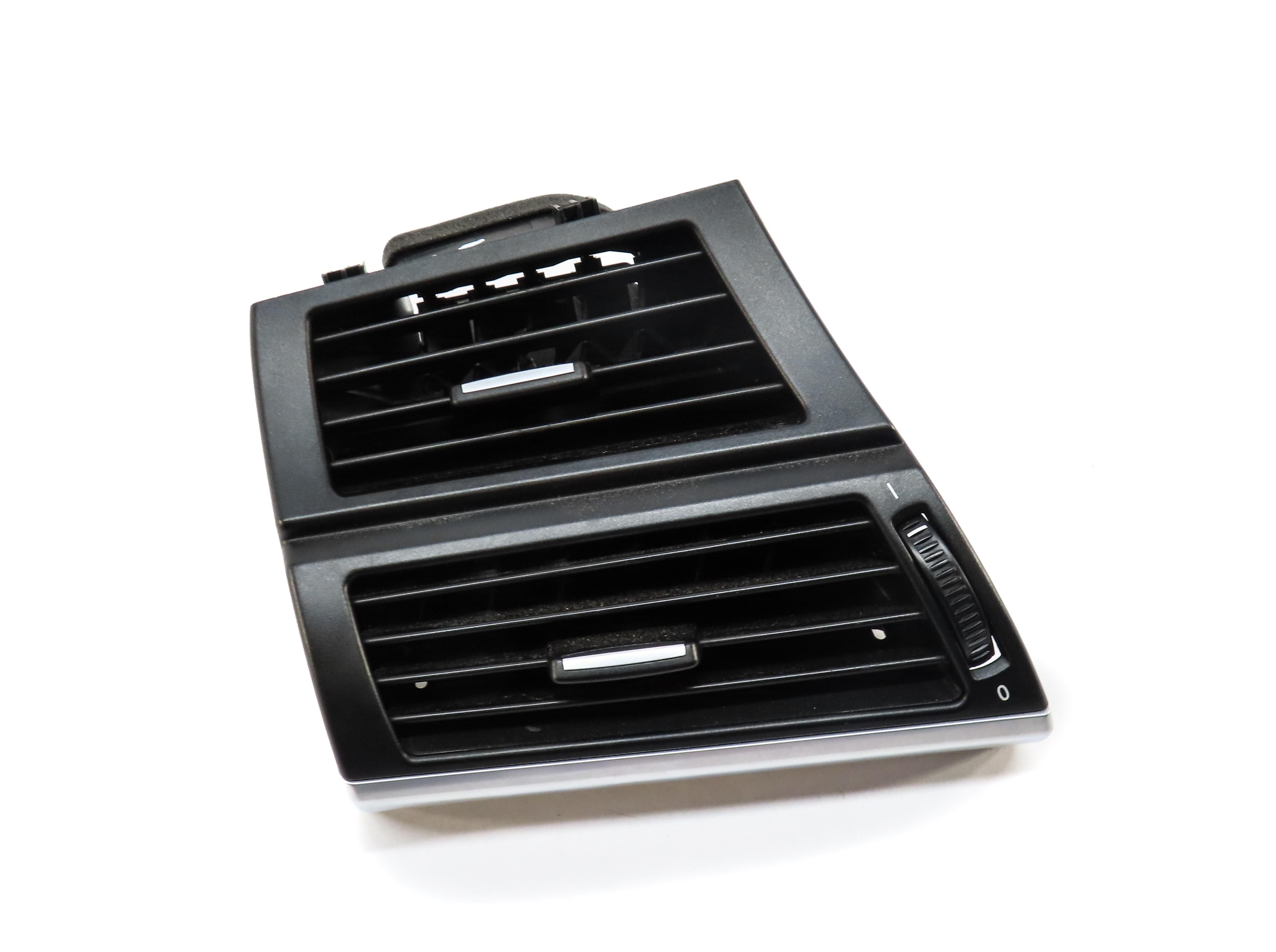 2012 BMW X5 (E70) FRONT LEFT DRIVER HVAC A/C HEATER AIR VENT (BLACK & SILVER) — exact item pictured