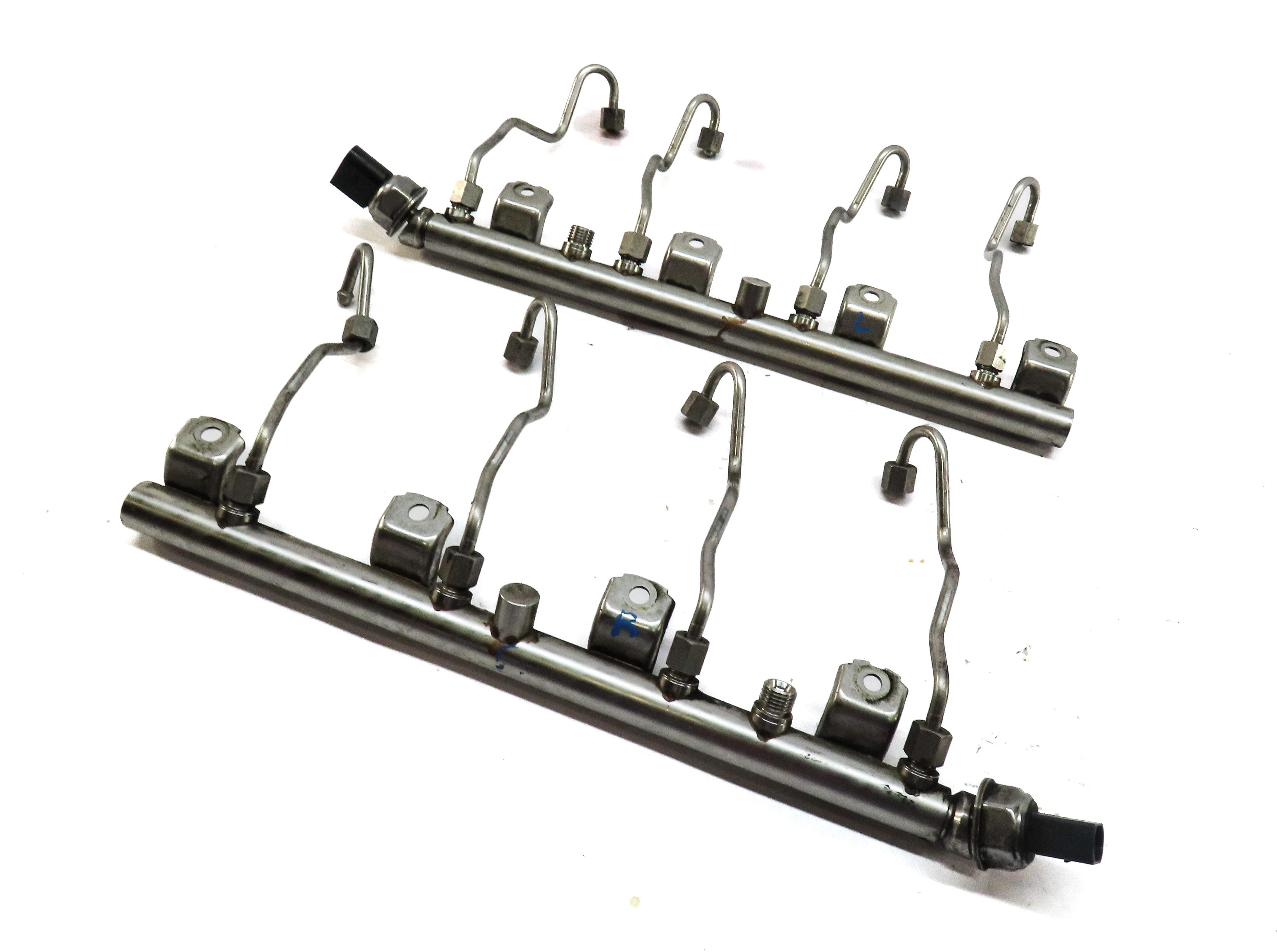 2012 BMW X5 (E70) 4.4L TURBO N63 ENGINE GAS FUEL RAIL w/ LINES 7547600 7547599 — exact item pictured