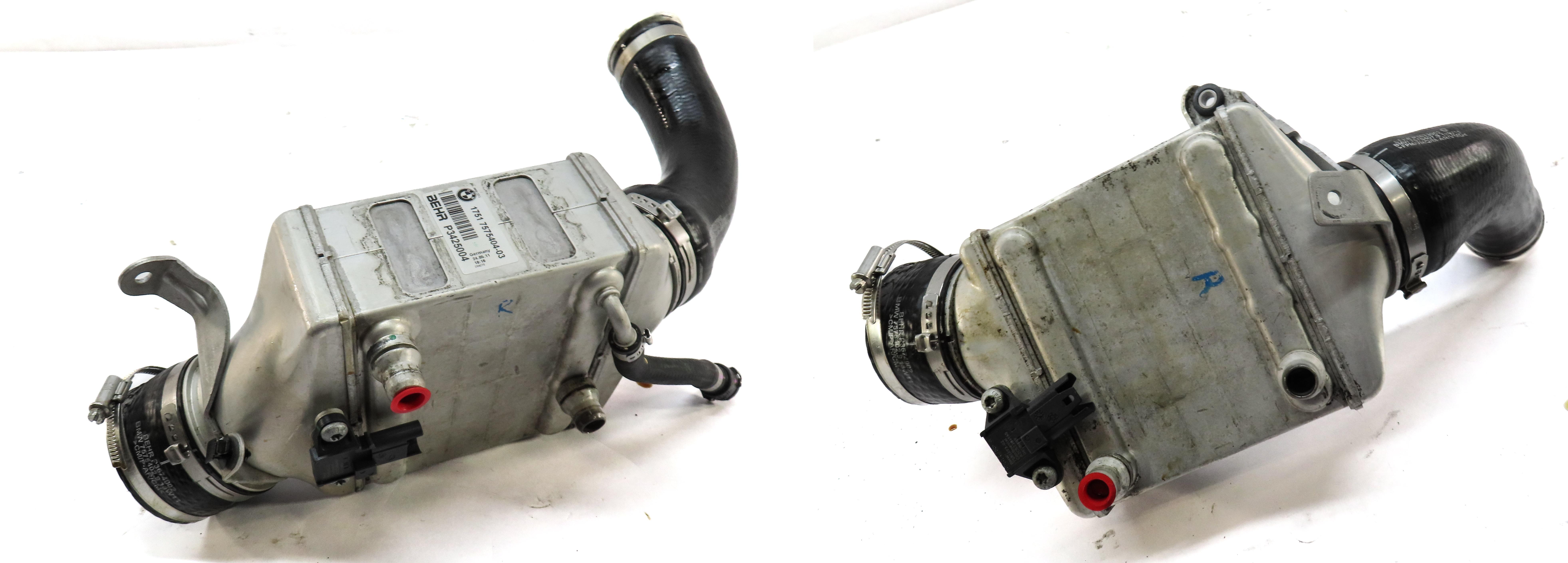 09-18 550i 750i X5 X6 F01 F10 E70 E71 4.4L N63 TURBO LEFT RIGHT INTERCOOLER SET2 — exact item pictured