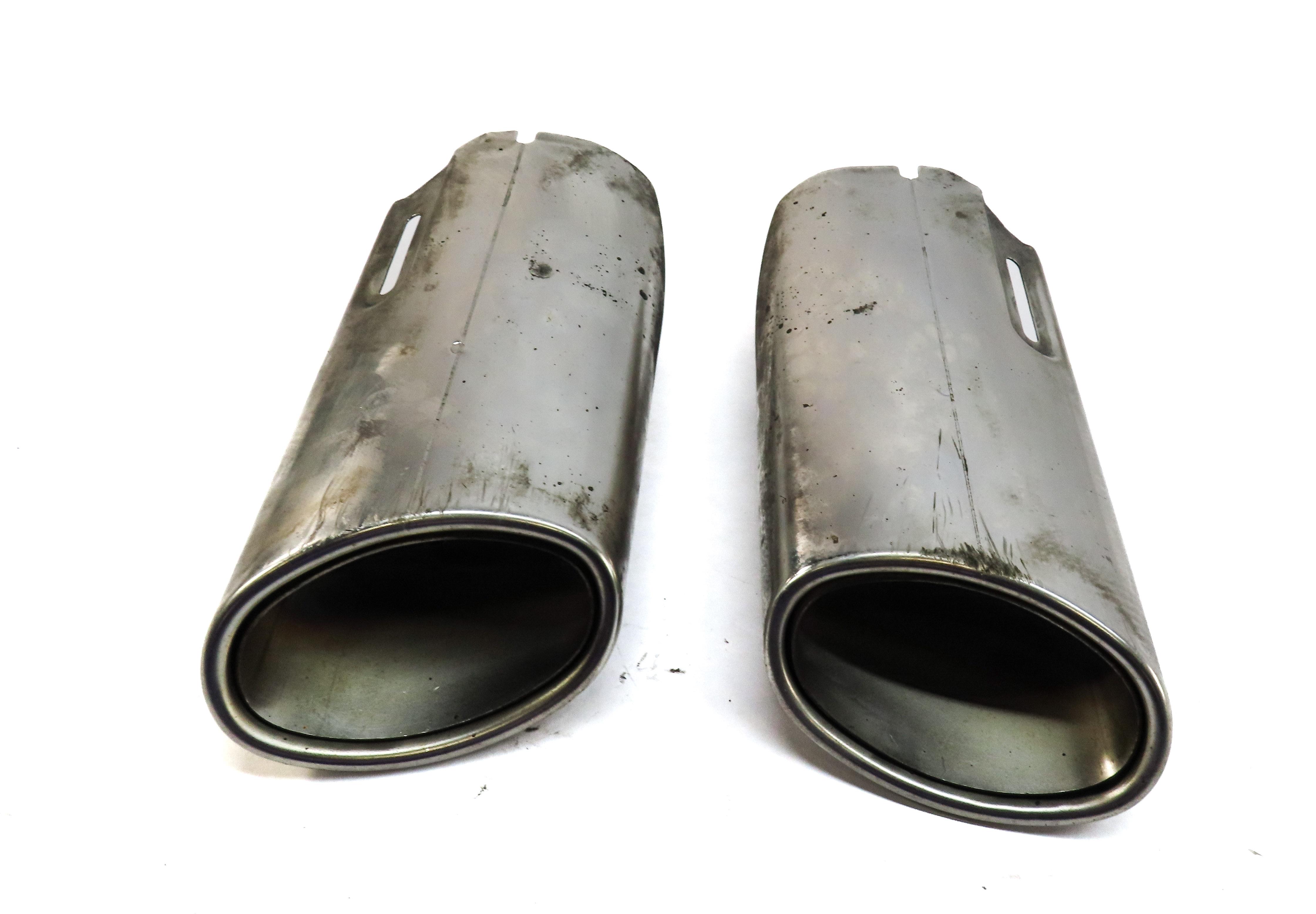 2012 MERCEDES BENZ E350 (W212) MUFFLER EXHAUST LEFT & RIGHT TIP SET2 — exact item pictured