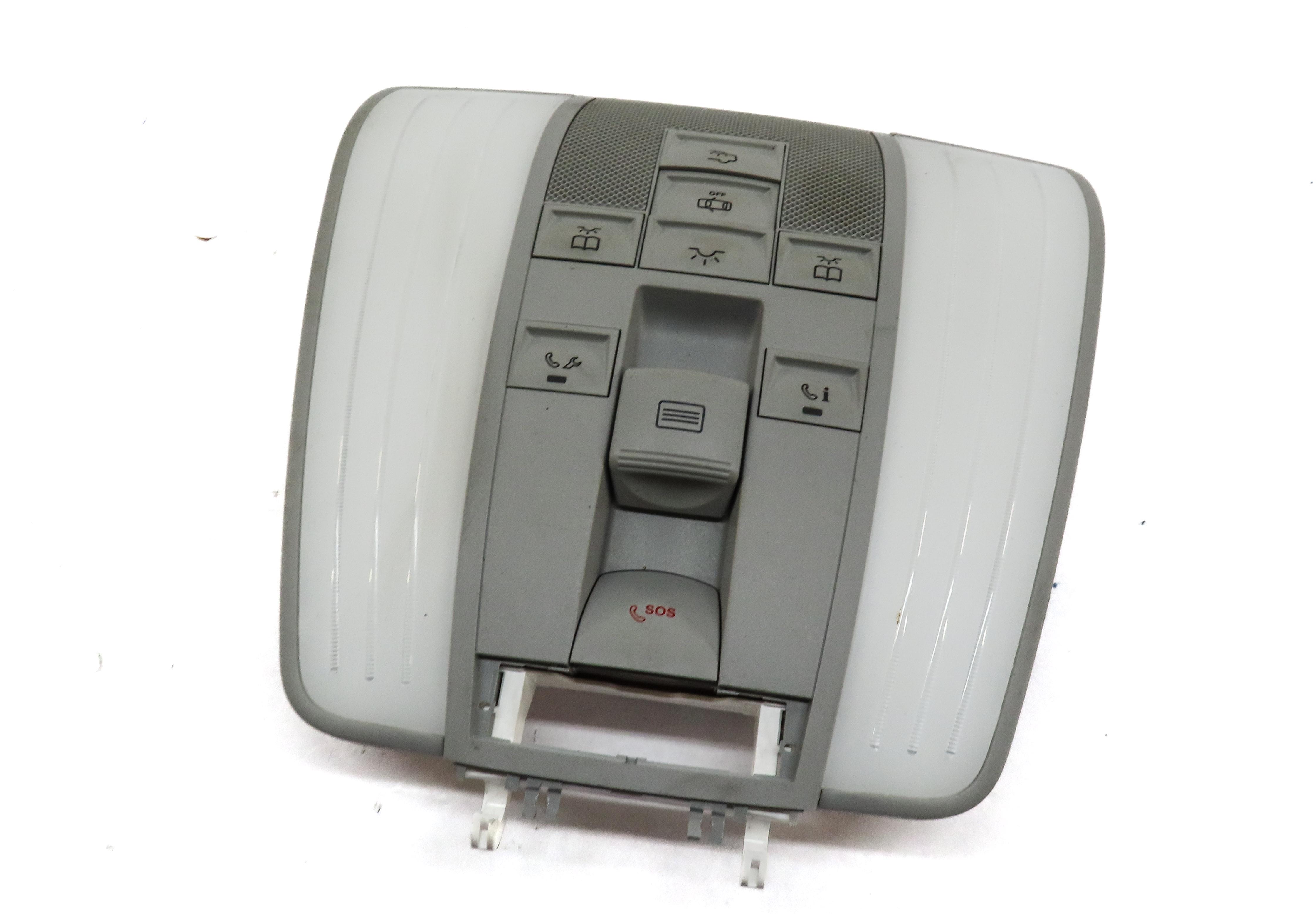 2012 MERCEDES E CLASS SEDAN (W212) FRONT ROOF DOME LIGHT w/ SWITCHES (GRAY) — exact item pictured