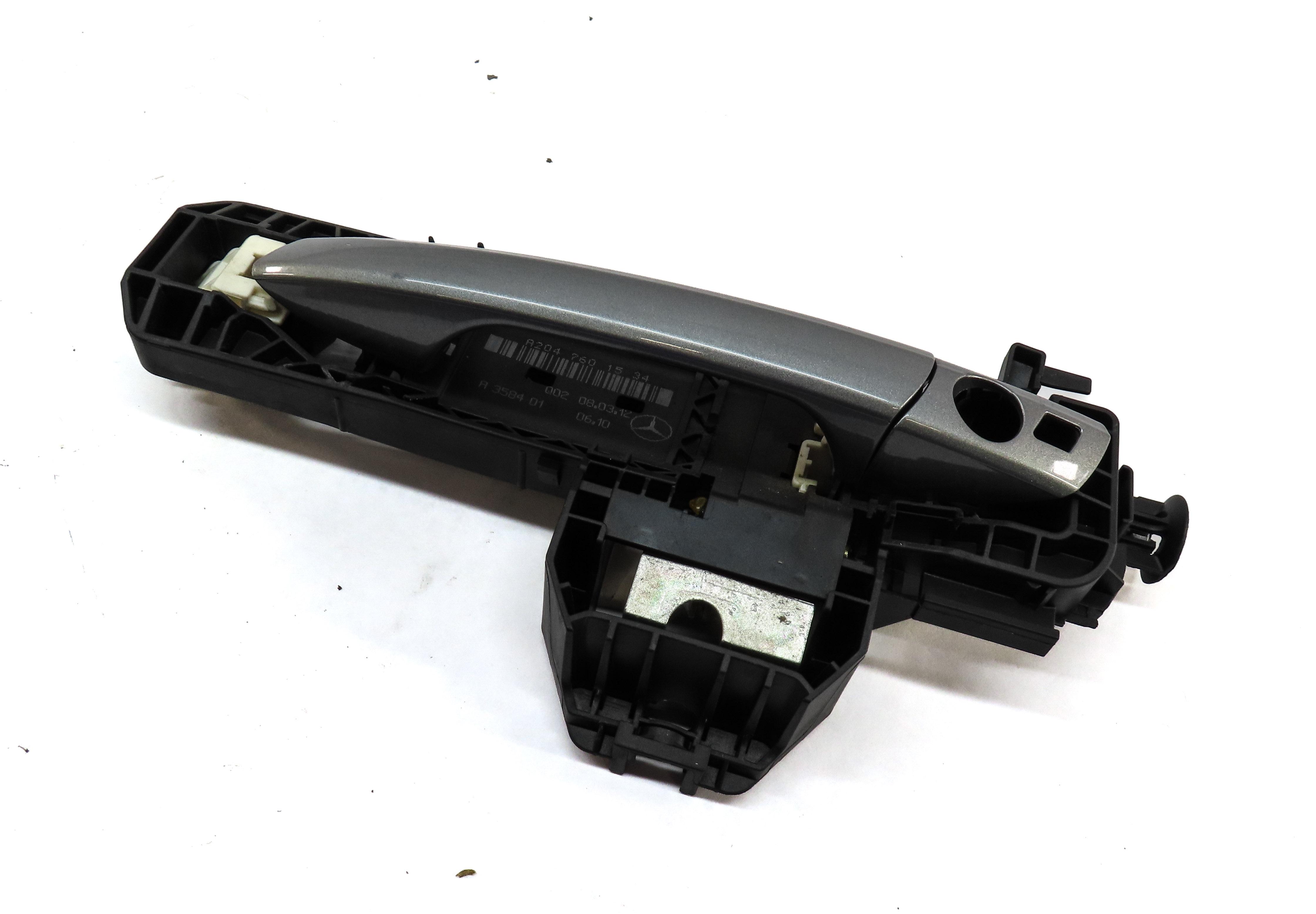 11-19 MERCEDES E GL GLE GLS ML (W166 W212 X166) LEFT DRIVER DOOR HANDLE (SILVER) — exact item pictured