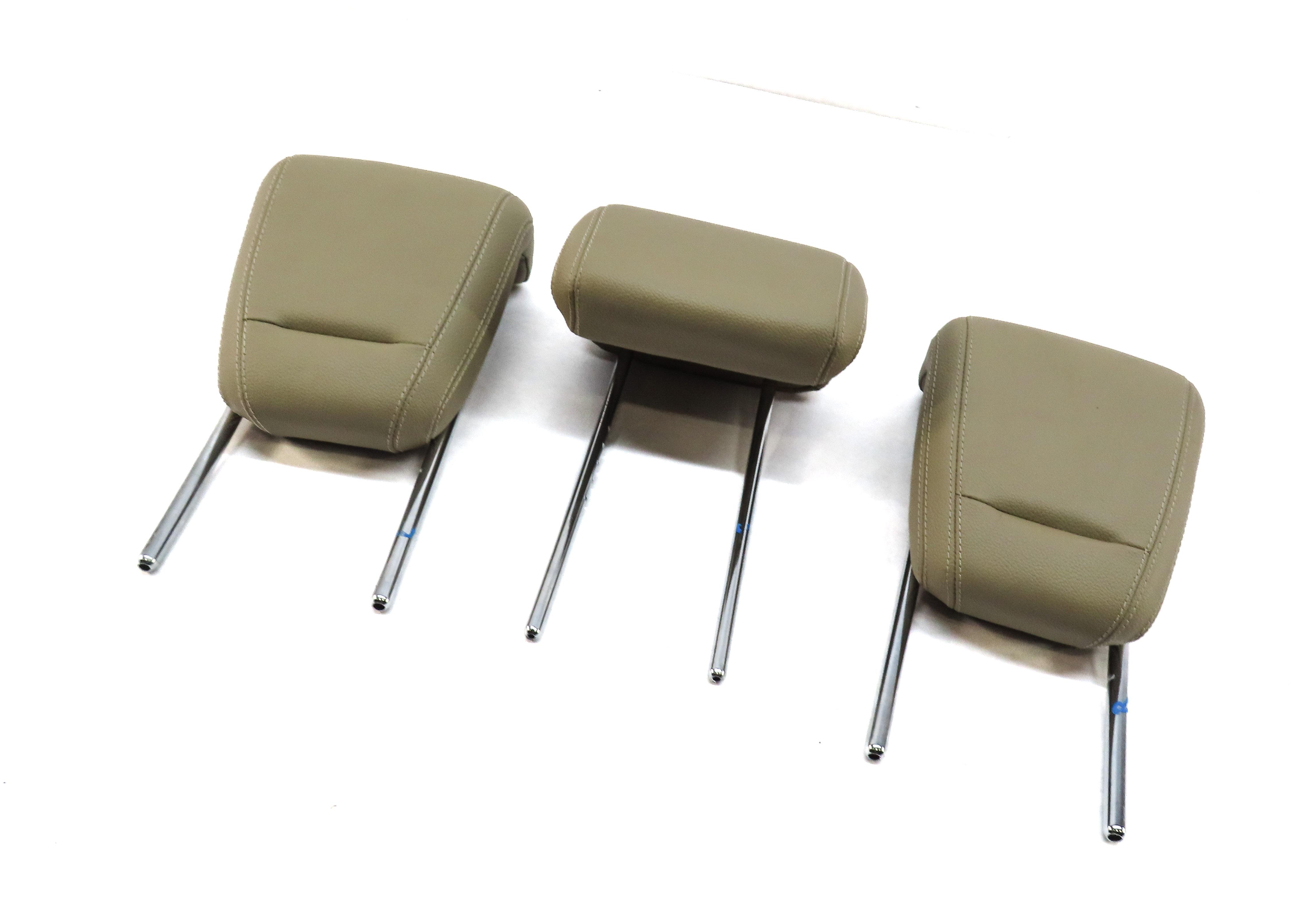 12-15 MERCEDES ML-CLASS (W166) REAR LEFT CENTER RIGHT SEAT HEADREST SET (BEIGE) — exact item pictured