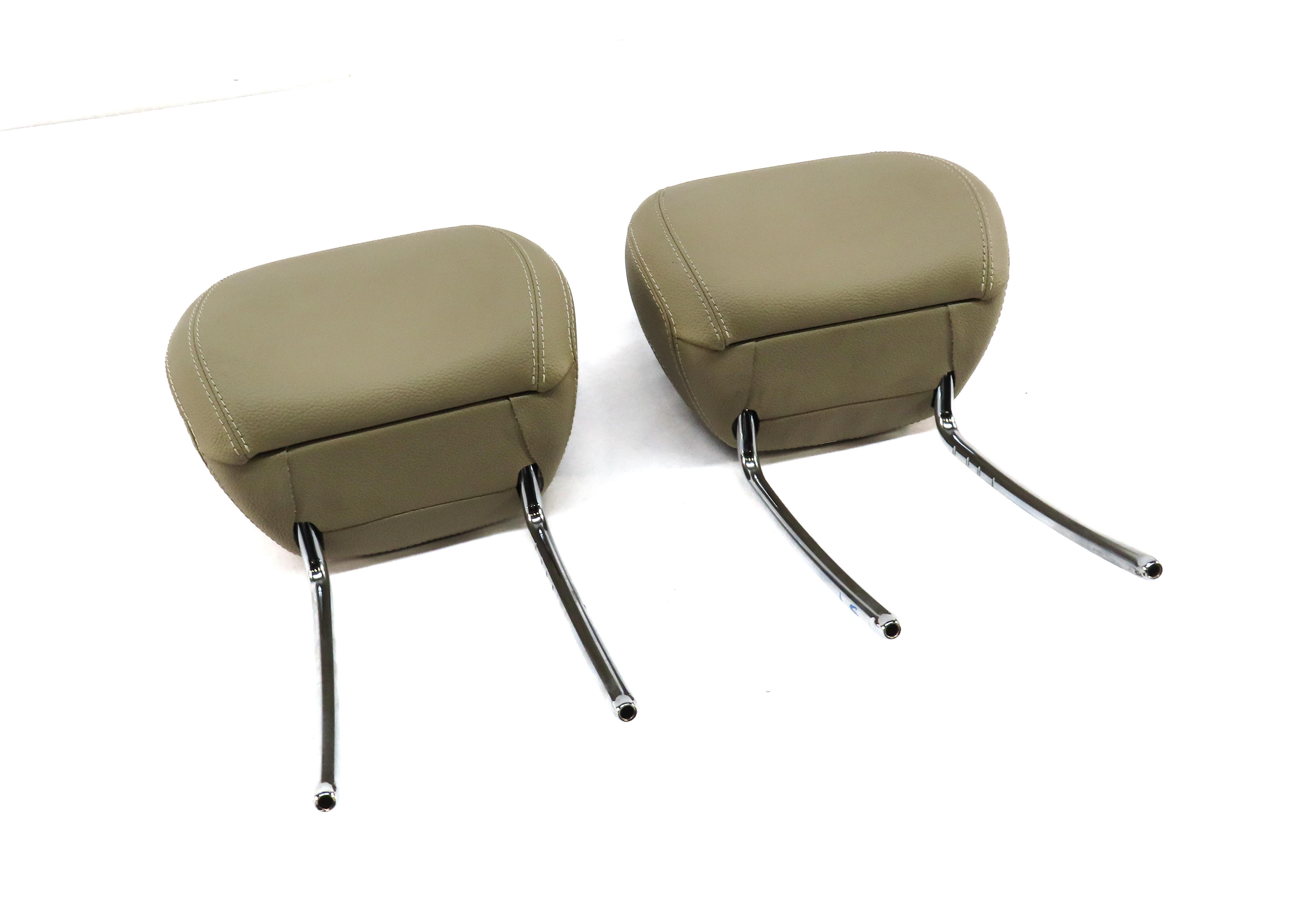 12-13 MERCEDES ML GL (X166 W166) FRONT LEFT & RIGHT SEAT HEADREST SET (BEIGE) — exact item pictured
