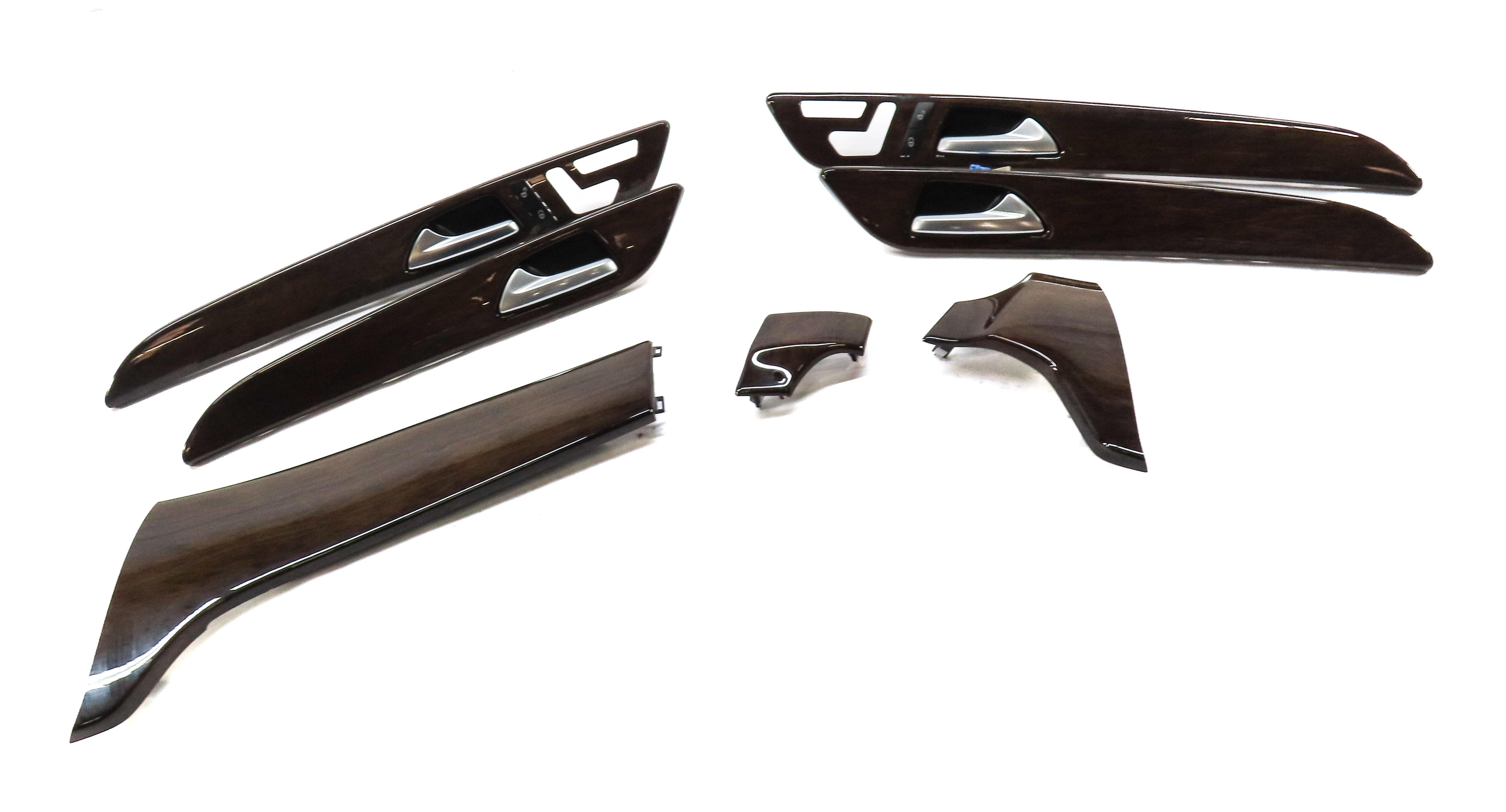 2012 MERCEDES ML350 (W166) FRONT REAR LEFT RIGHT TRIM SET 7 (EUCALYPTUS WOOD) — exact item pictured