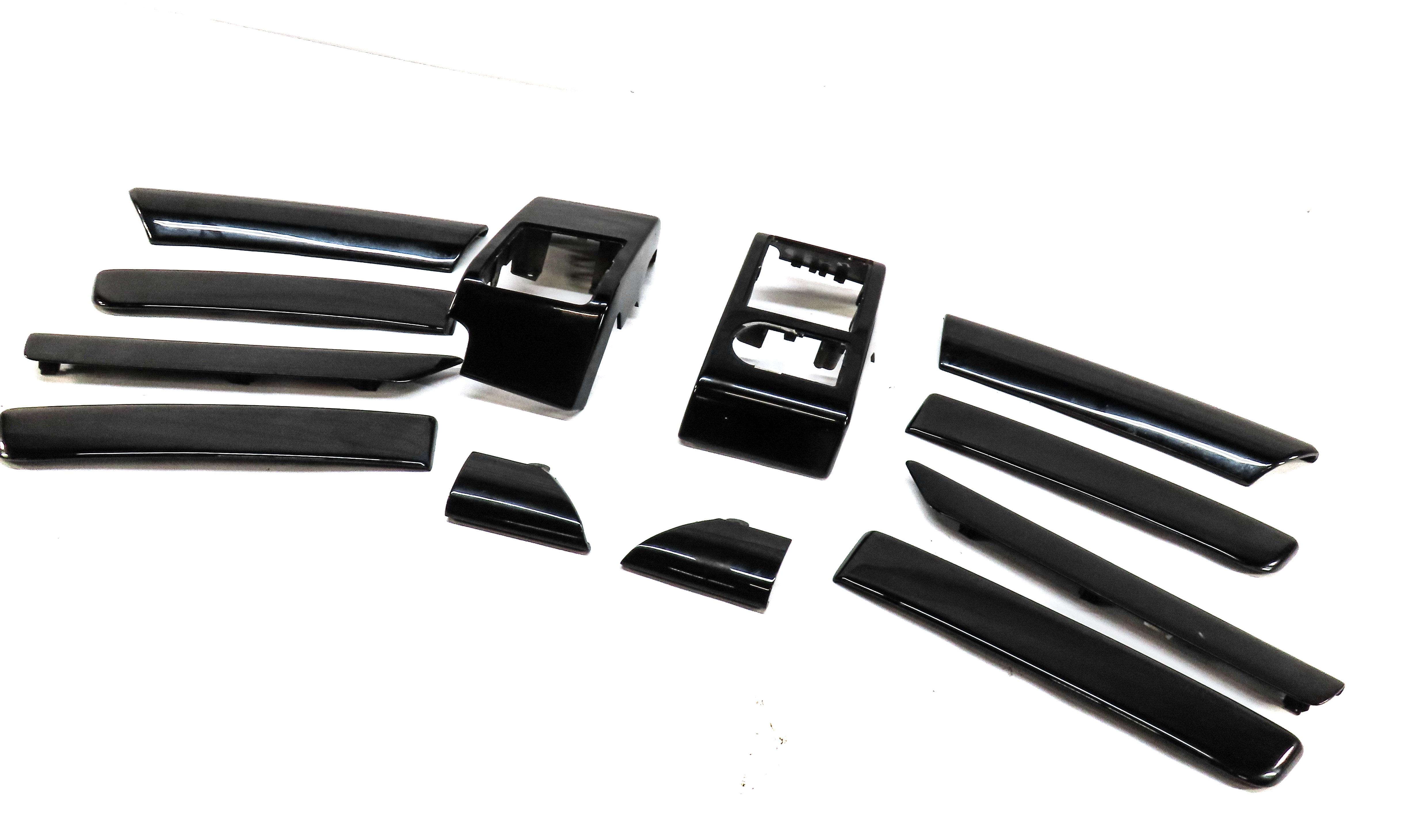 09 RANGE ROVER L322 FRONT REAR LEFT RIGHT DOOR DASH CONSOLE BLACK WOOD TRIM SET — exact item pictured