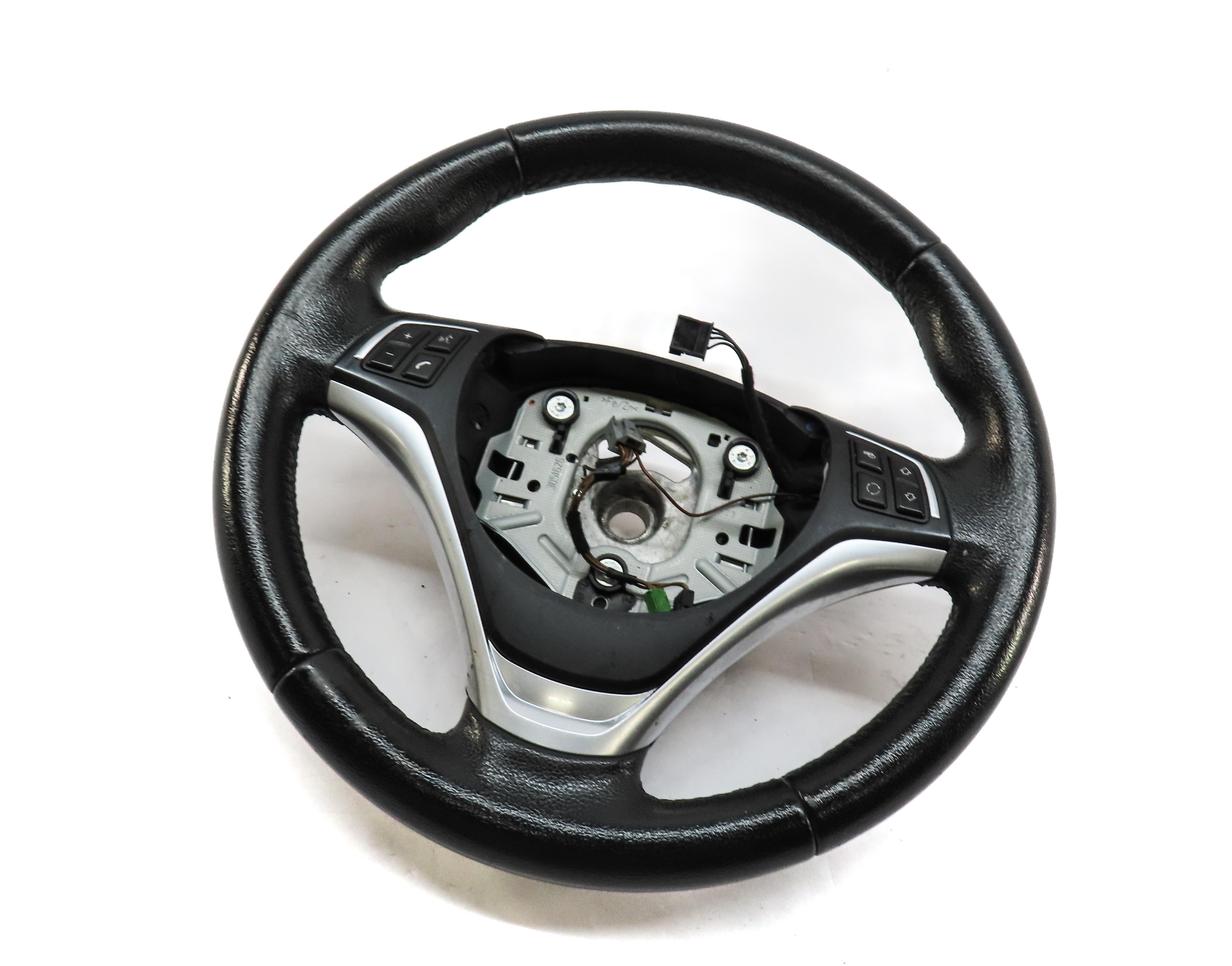2013-2015 BMW X1 (E84) LEFT DRIVER SPORT STEERING WHEEL w/ SWITCHES (BLACK) — exact item pictured