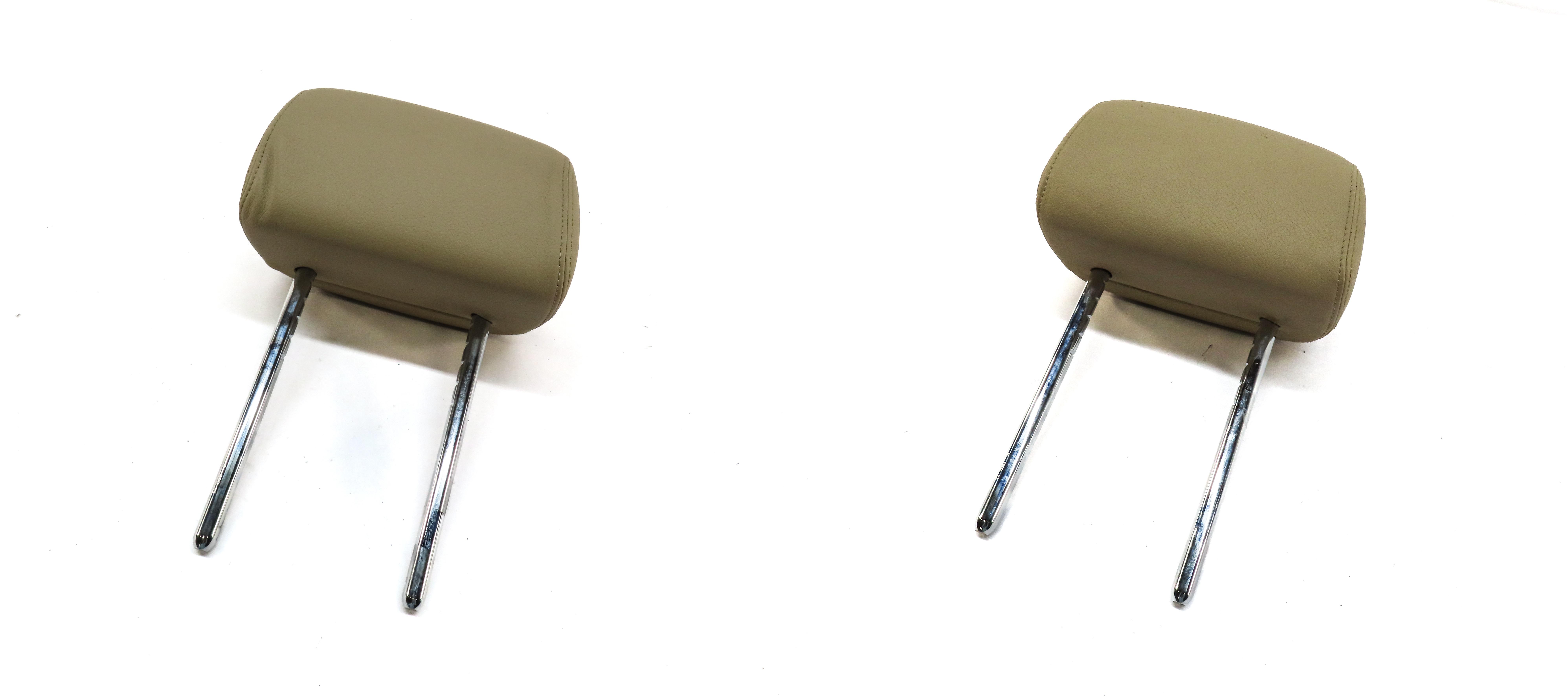 2013-2015 BMW X1 (E84) REAR LEFT & RIGHT SEAT HEADREST HEAD REST SET (BEIGE) — exact item pictured