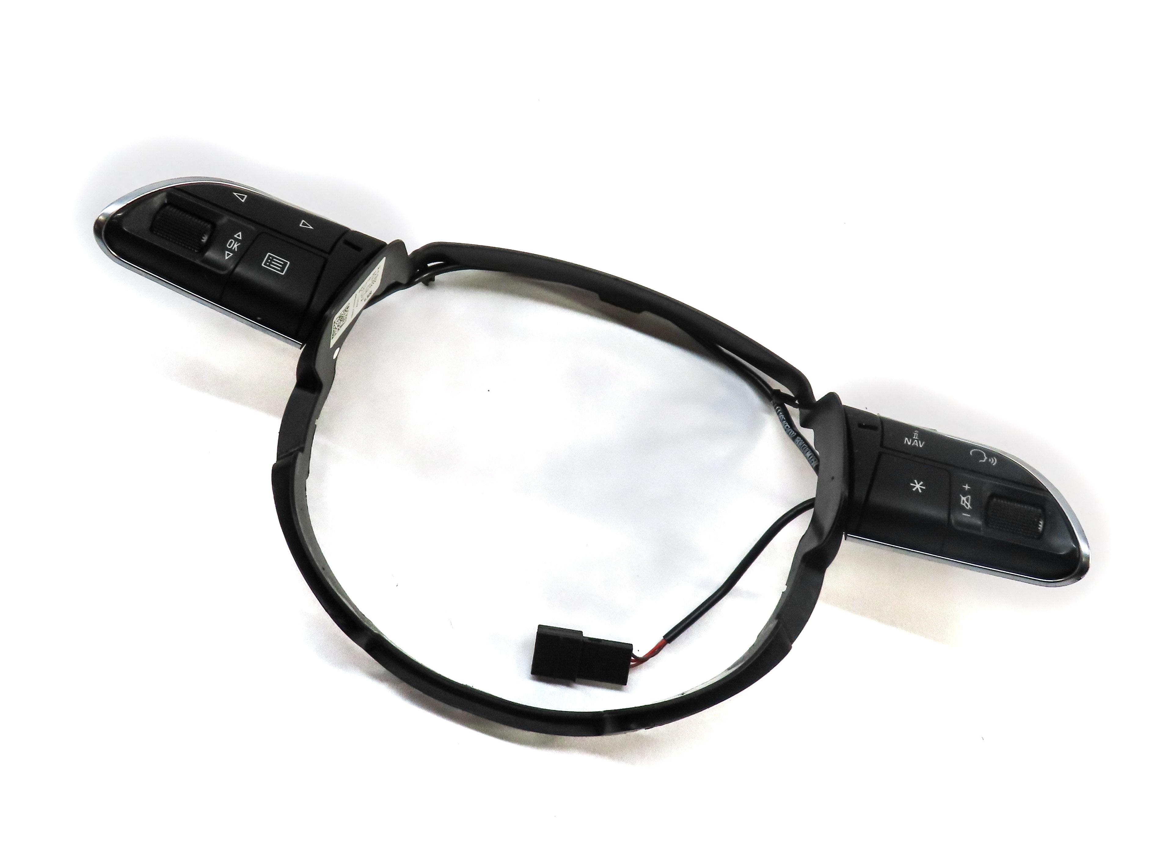 2012 AUDI A7 (C7 4G8) STEERING WHEEL RADIO PHONE NAVIGATION SWITCH SET 2 w/ TRIM — exact item pictured