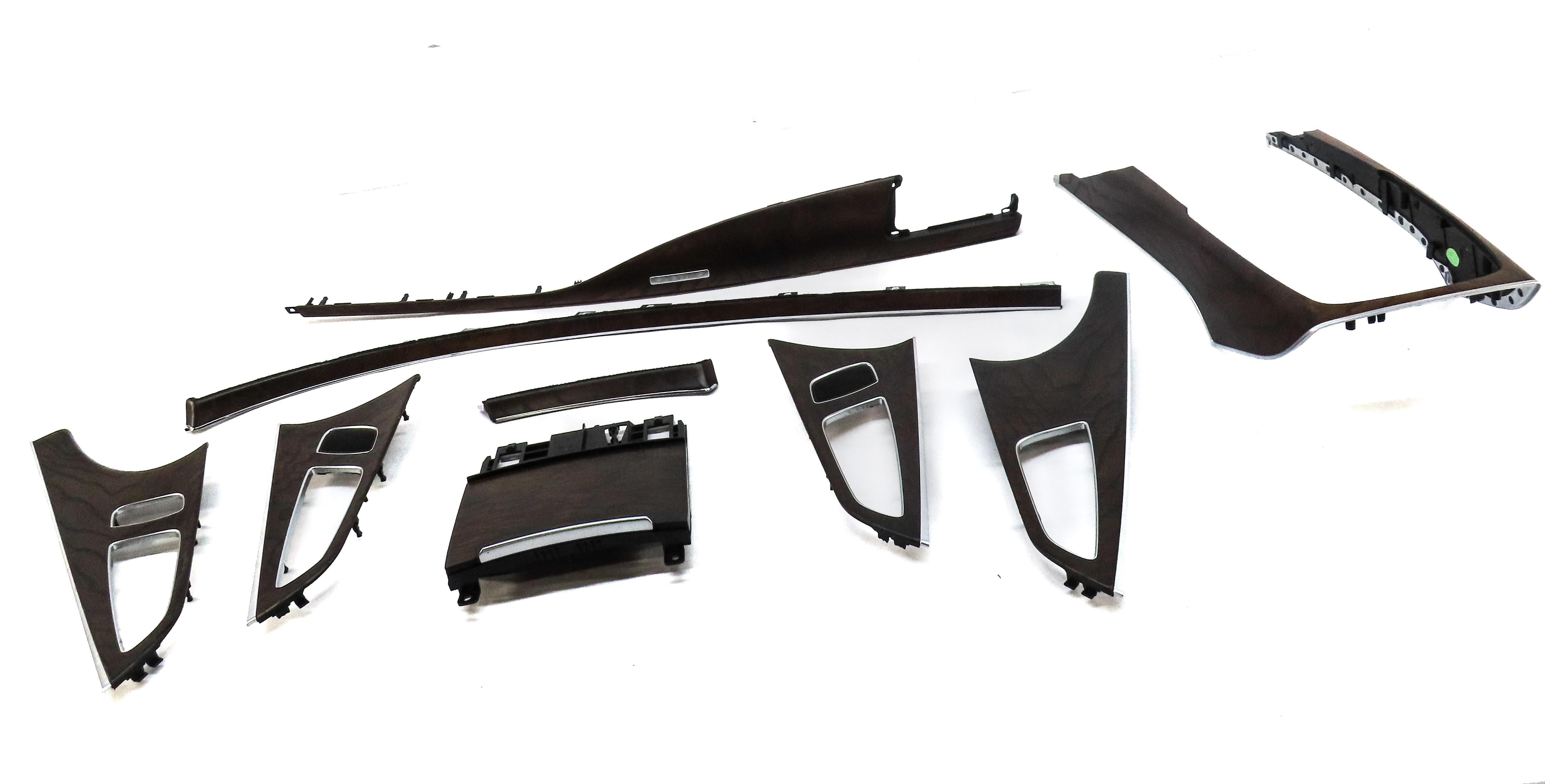 2012 AUDI A7 C7 4G8 FRONT REAR LEFT RIGHT DASH CONSOLE DOOR TRIM SET (ASH WOOD) — exact item pictured